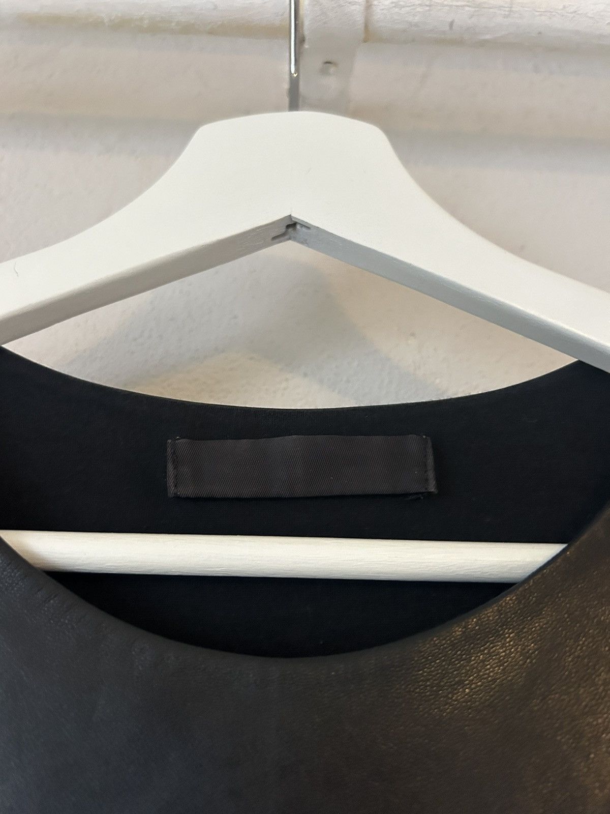 Prada Prada Leather-Trimmed Black Sweatshirt - Size S Size S / US 4 / IT 40 - 4 Thumbnail