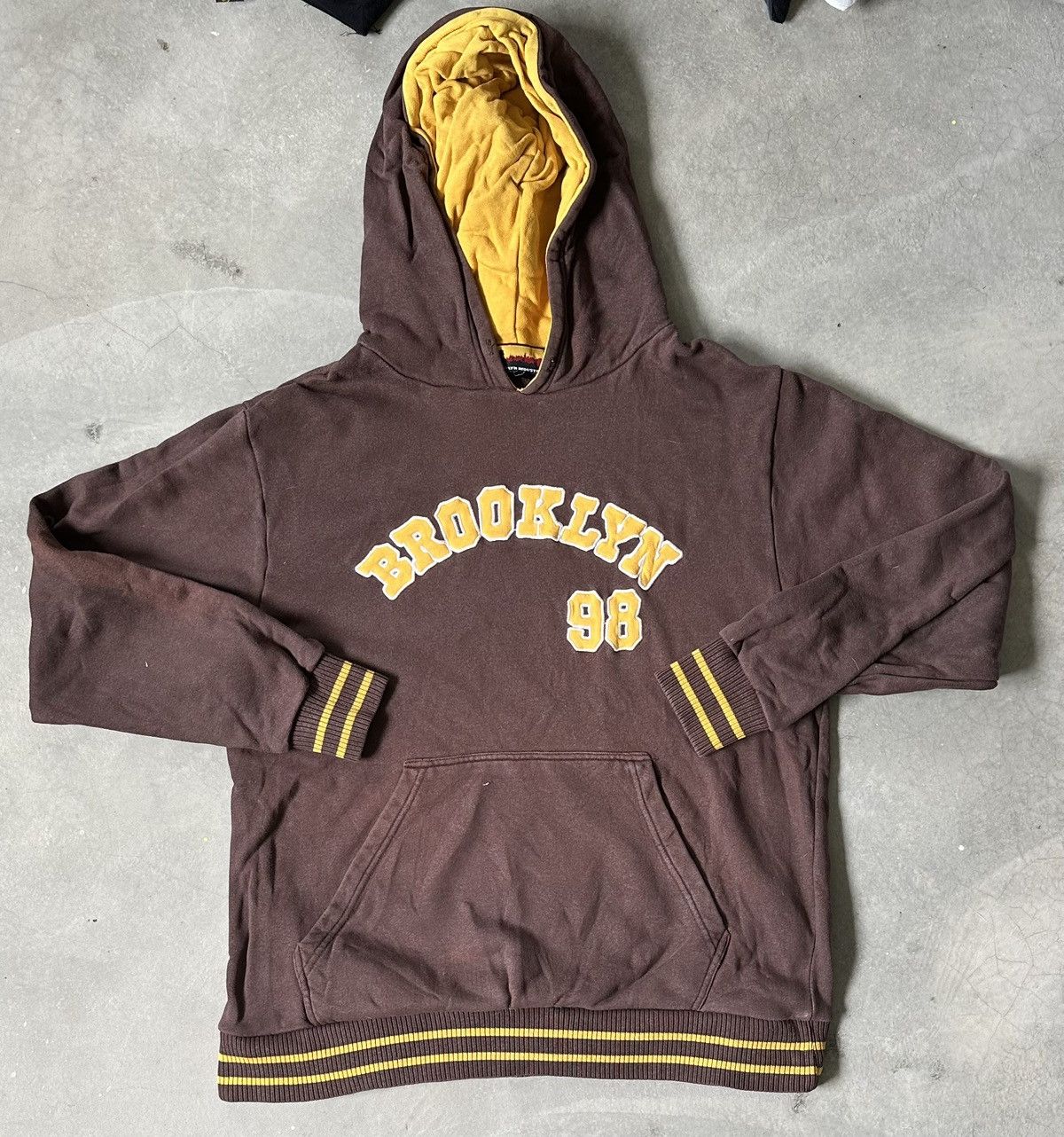 Brooklyn Industries VINTAGE BROOKLYN INDUSTRIES SPELLOUT HOODIE Size US L / EU 52-54 / 3 - 1 Thumbnail