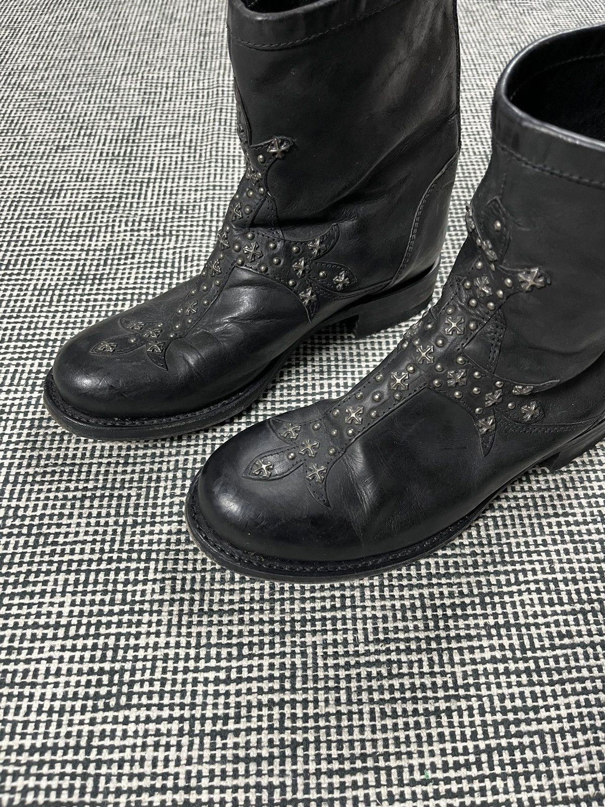 Sendra Fleur De Lis cross studded sendra cowboy boots 38 eu y2k Size US 8 / IT 38 - 6 Thumbnail
