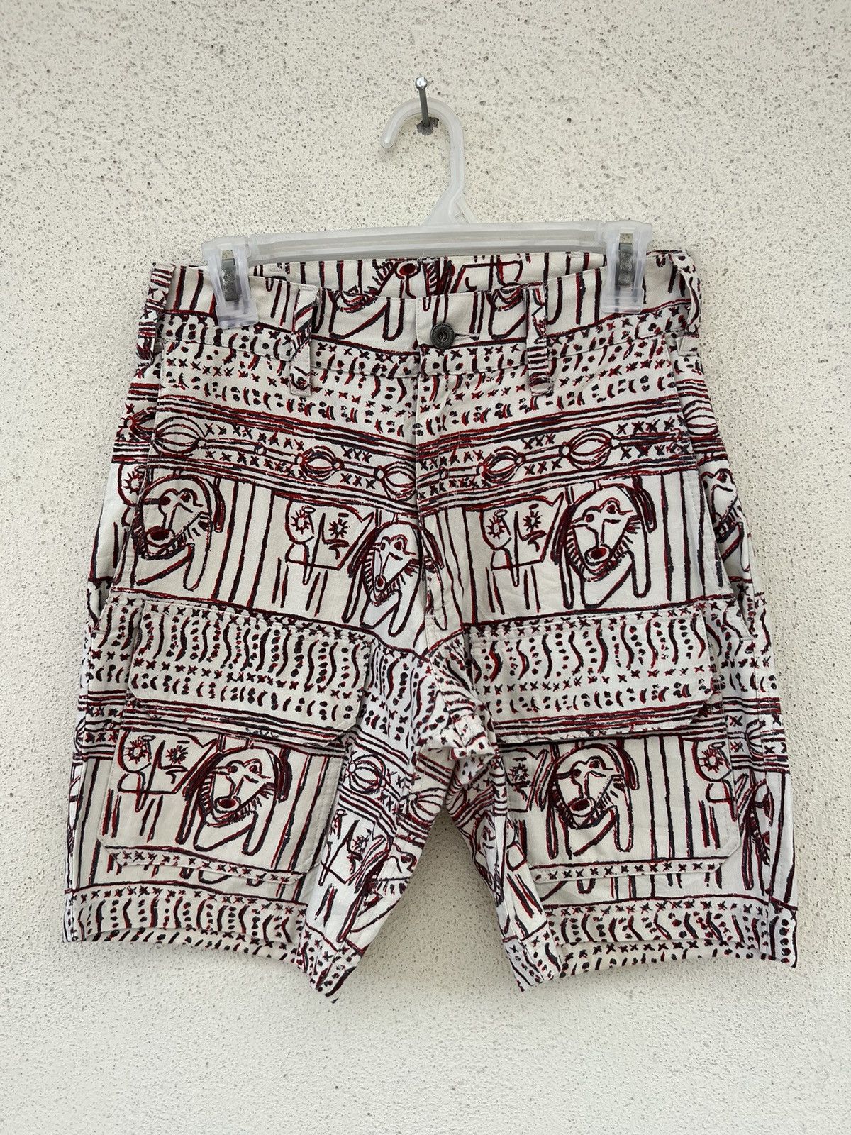 Monitaly Vintage Monitaly Multi Pocket Graffiti Short Pant Size US 29 - 6 Thumbnail