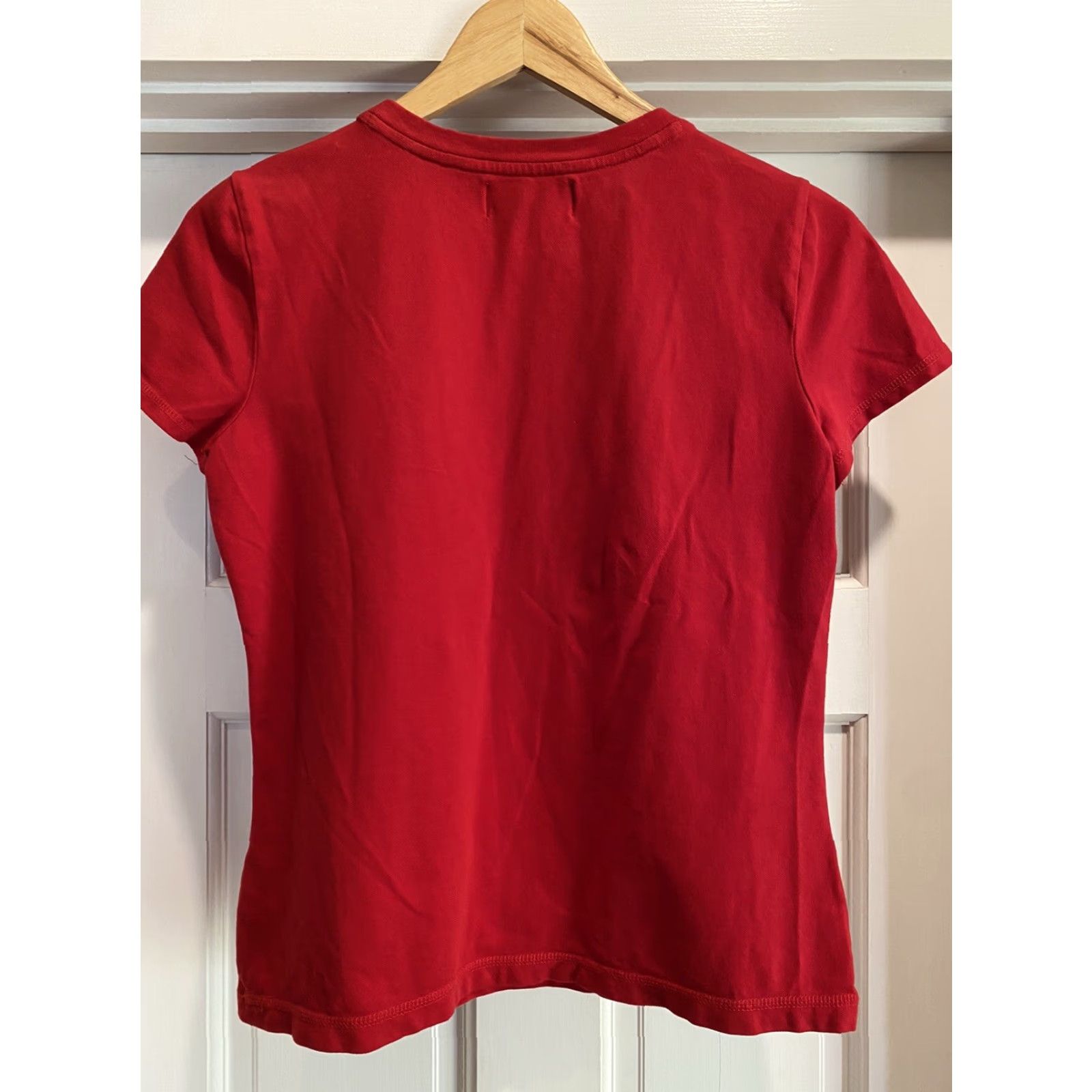 Ralph Lauren VINTAGE? No. Ralph Lauren Active Red Short Sleeve Shirt S Womens Small Crew Neck Cotton Blend T-Shirt Size S / US 4 / IT 40 - 2 Thumbnail