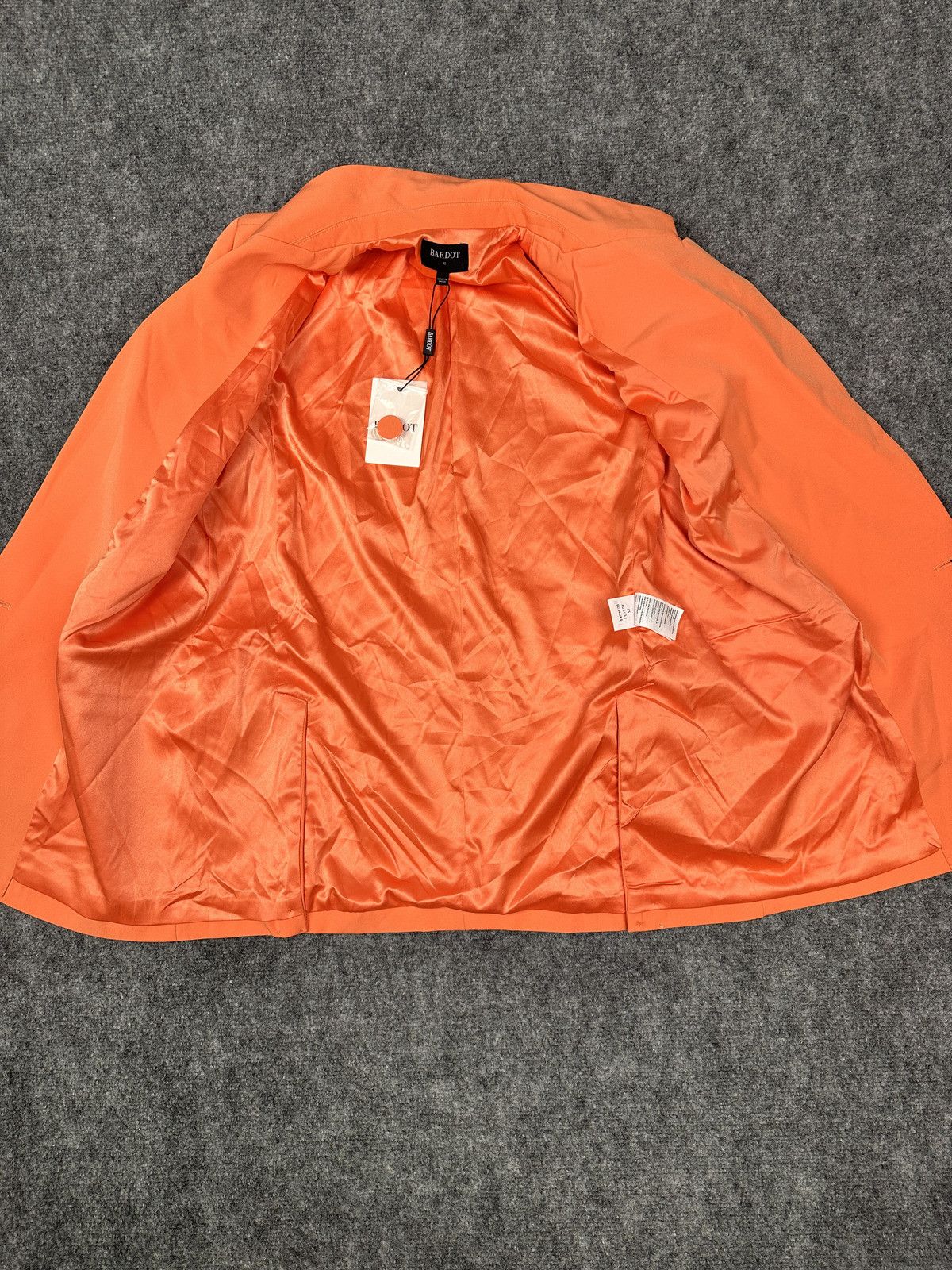 Bardo Bardot Women's Orange Double-Breasted Blazer Jacket Size XS Size XS / US 0-2 / IT 36-38 - 10 Thumbnail