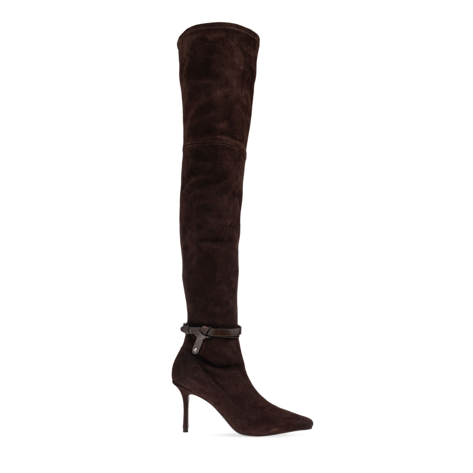 JIMMY CHOO 'Camie' Brown Suede Heeled Boots New & Authentic