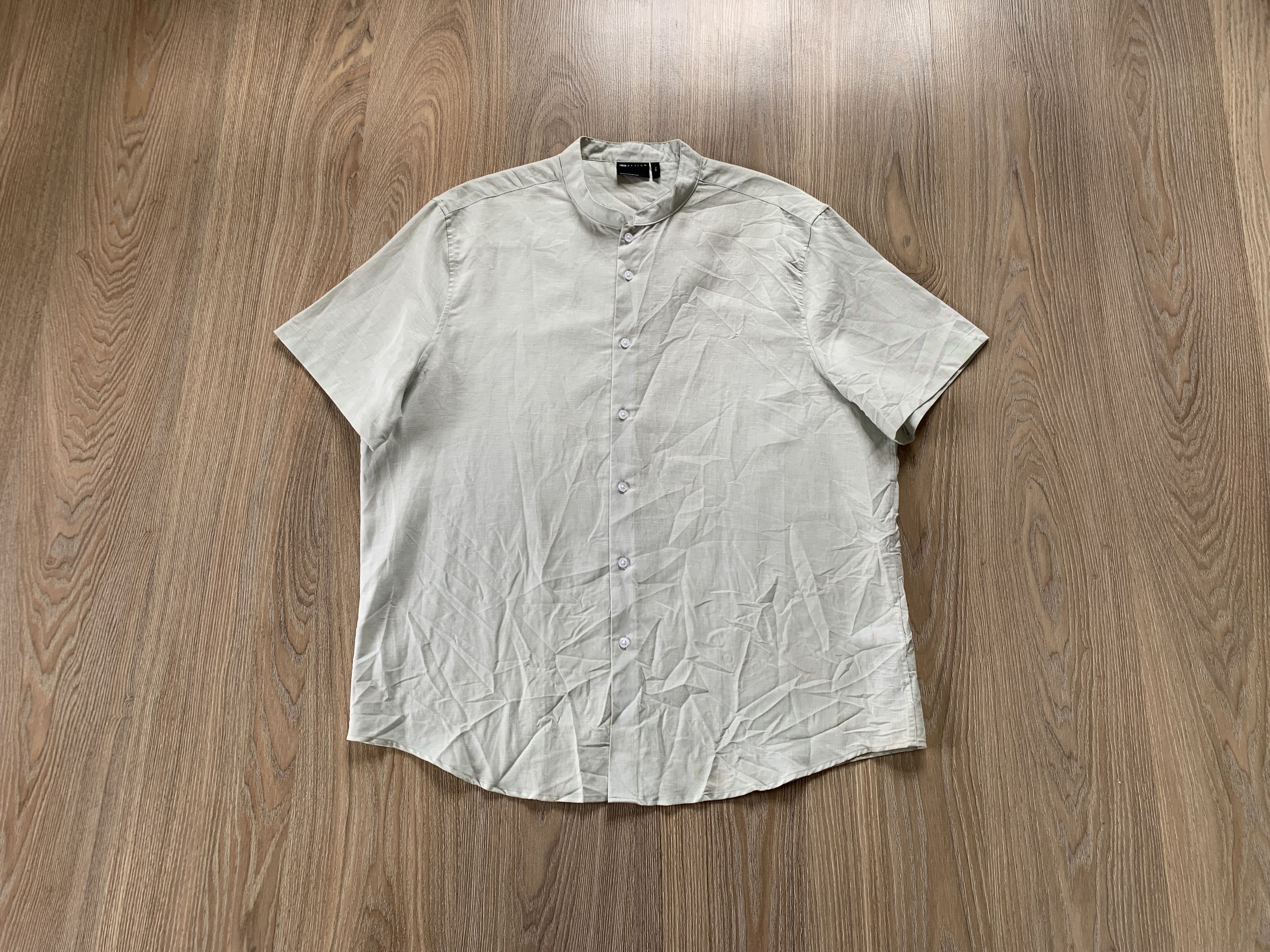 Asos × Designer Asos Basic Beige Linen Shirt Size US XXL / EU 58 / 5 - 8 Thumbnail