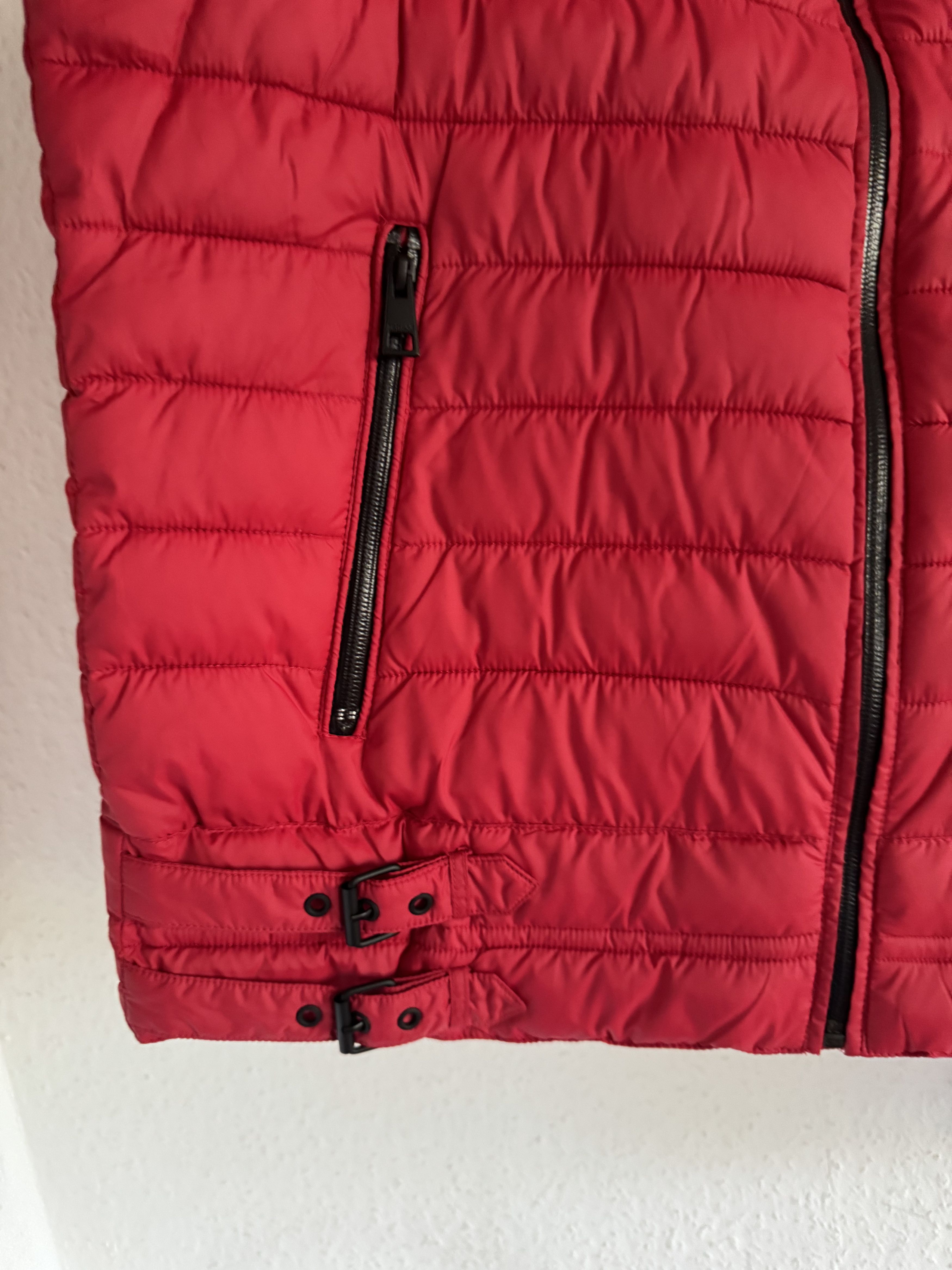 Just Cavalli Quilted Biker Down Jacket With Leather Shoulders Size US XXL / EU 58 / 5 - 6 Thumbnail