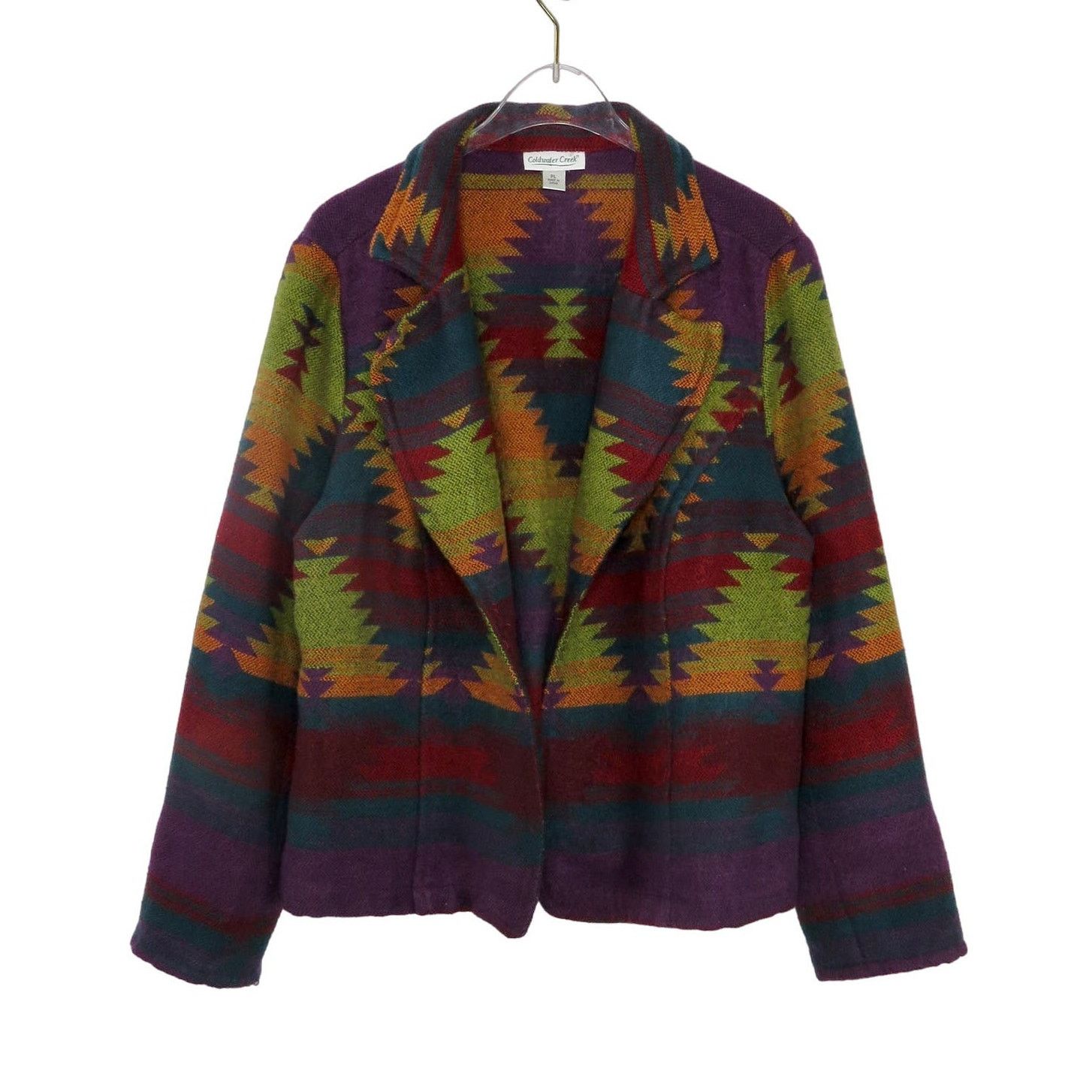 Coldwater Creek Vintage Rainbow Tribal Western Jacket Large