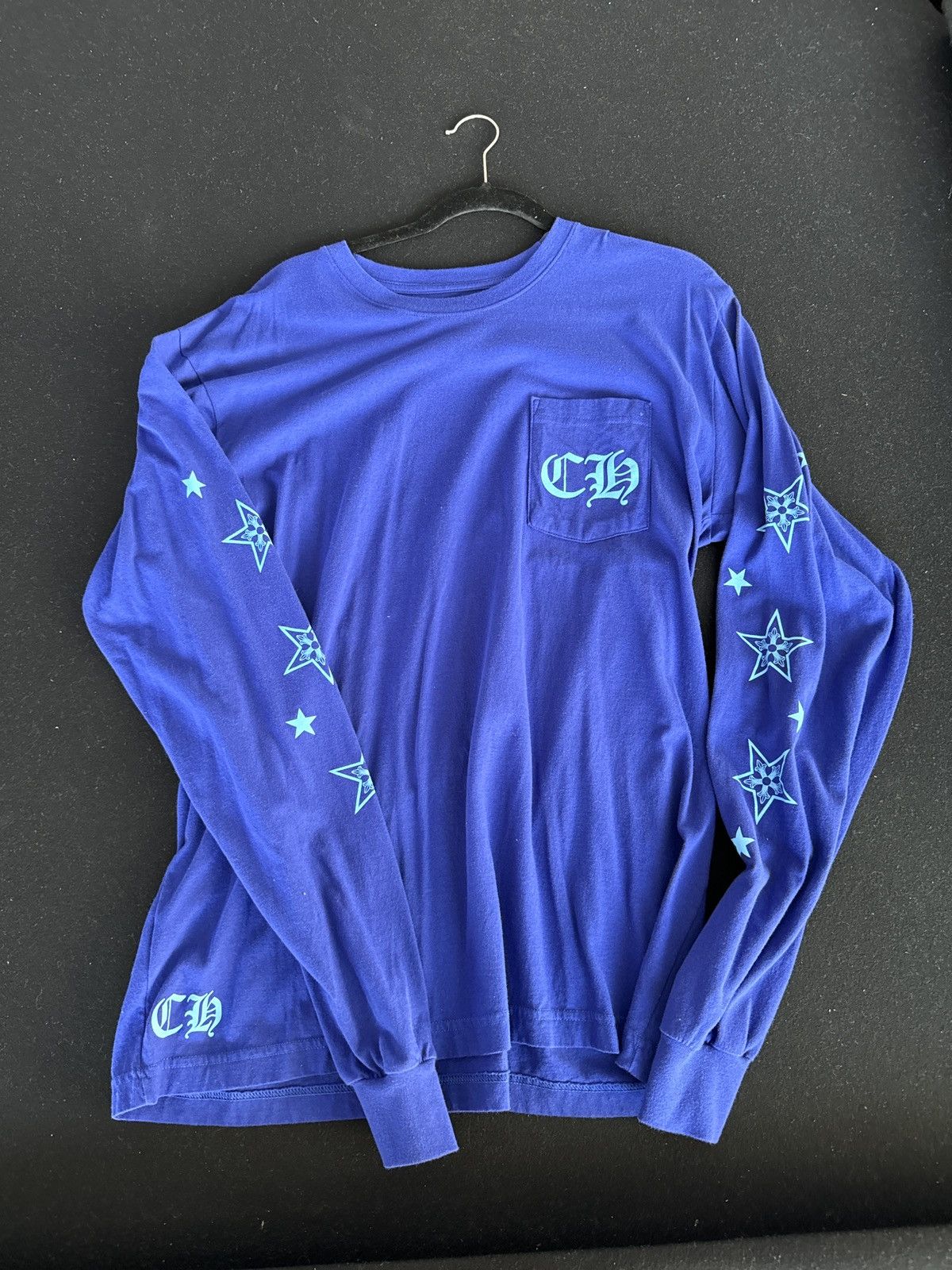 Chrome Hearts Blue Chrome Heart Long Sleeve Size US XL / EU 56 / 4 - 1 Thumbnail