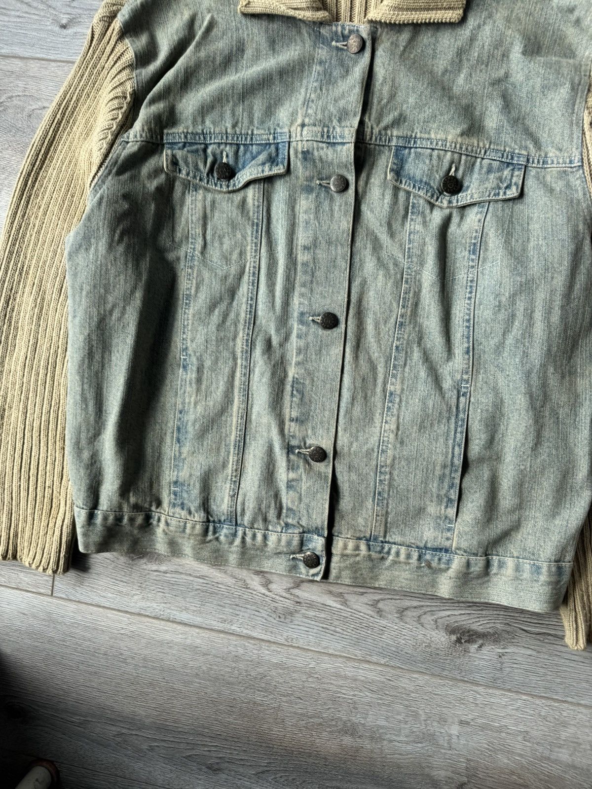 If Six Was Nine Vintage Japan Style Denim&Knit Y2k Woman's Jacket Size M / US 6-8 / IT 42-44 - 4 Thumbnail