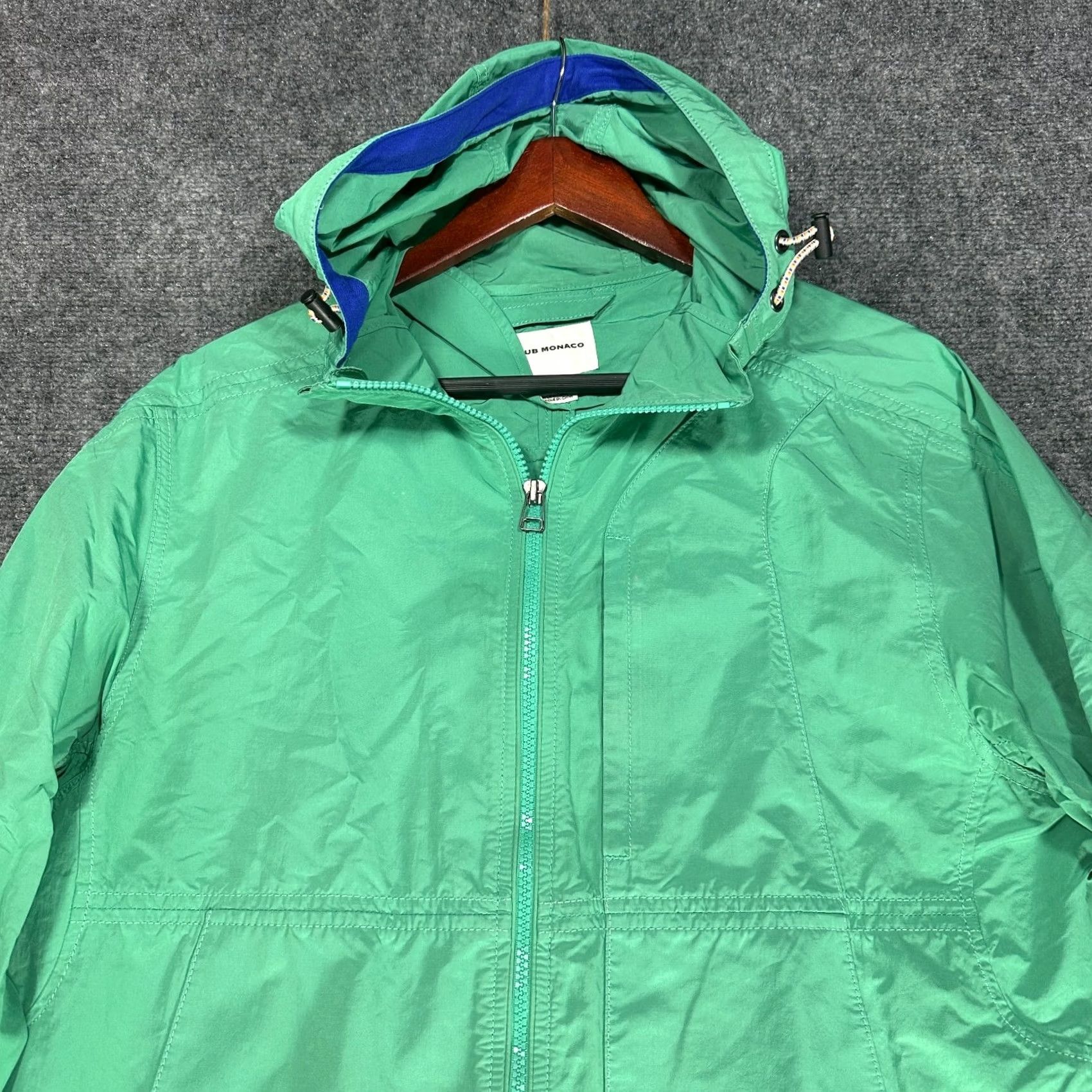 Club Monaco VINTAGE? No - Club Monaco Jacket Womens Medium Green Zip Up Hooded Pockets Windbreaker Rain Size M / US 6-8 / IT 42-44 - 5 Thumbnail