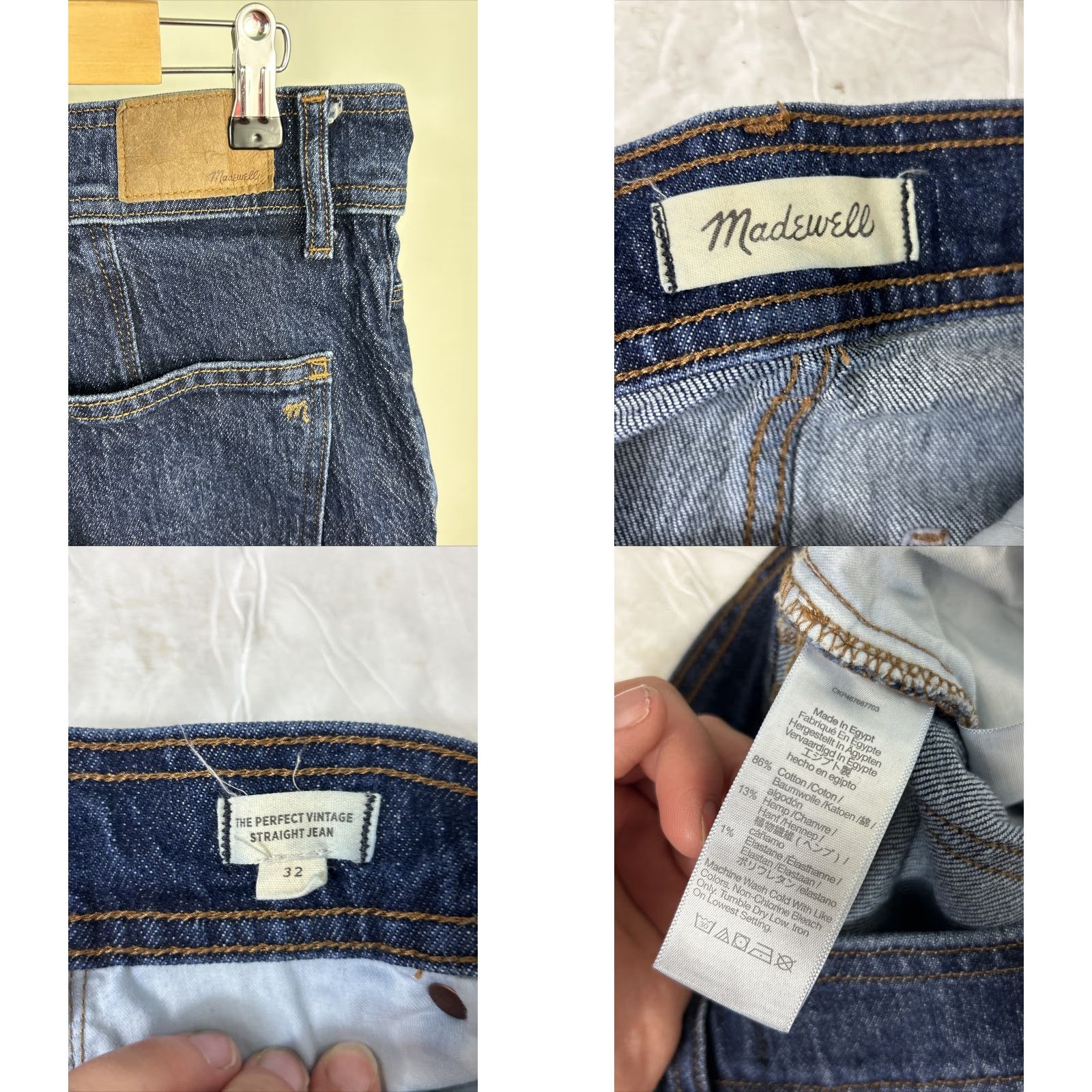 Madewell Madewell Jeans Women's Slim 5-Pocket Denim Dark Blue Fade Stretch 36x28 Adult Regular 32 Color Blue Size 24" / US 00 / IT 34 - 9 Thumbnail
