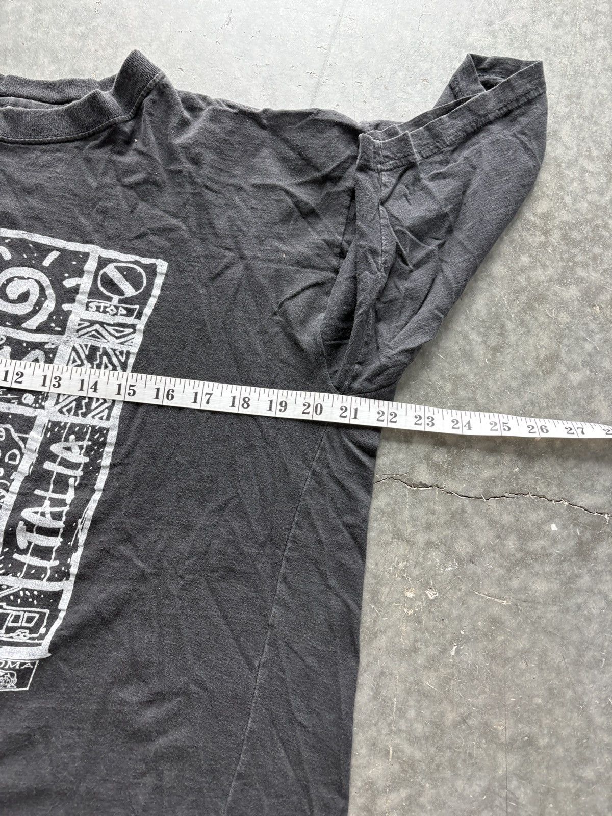 Vintage Vintage 90s Roma Graphic Tee Boxy Faded Black Size US L / EU 52-54 / 3 - 4 Thumbnail