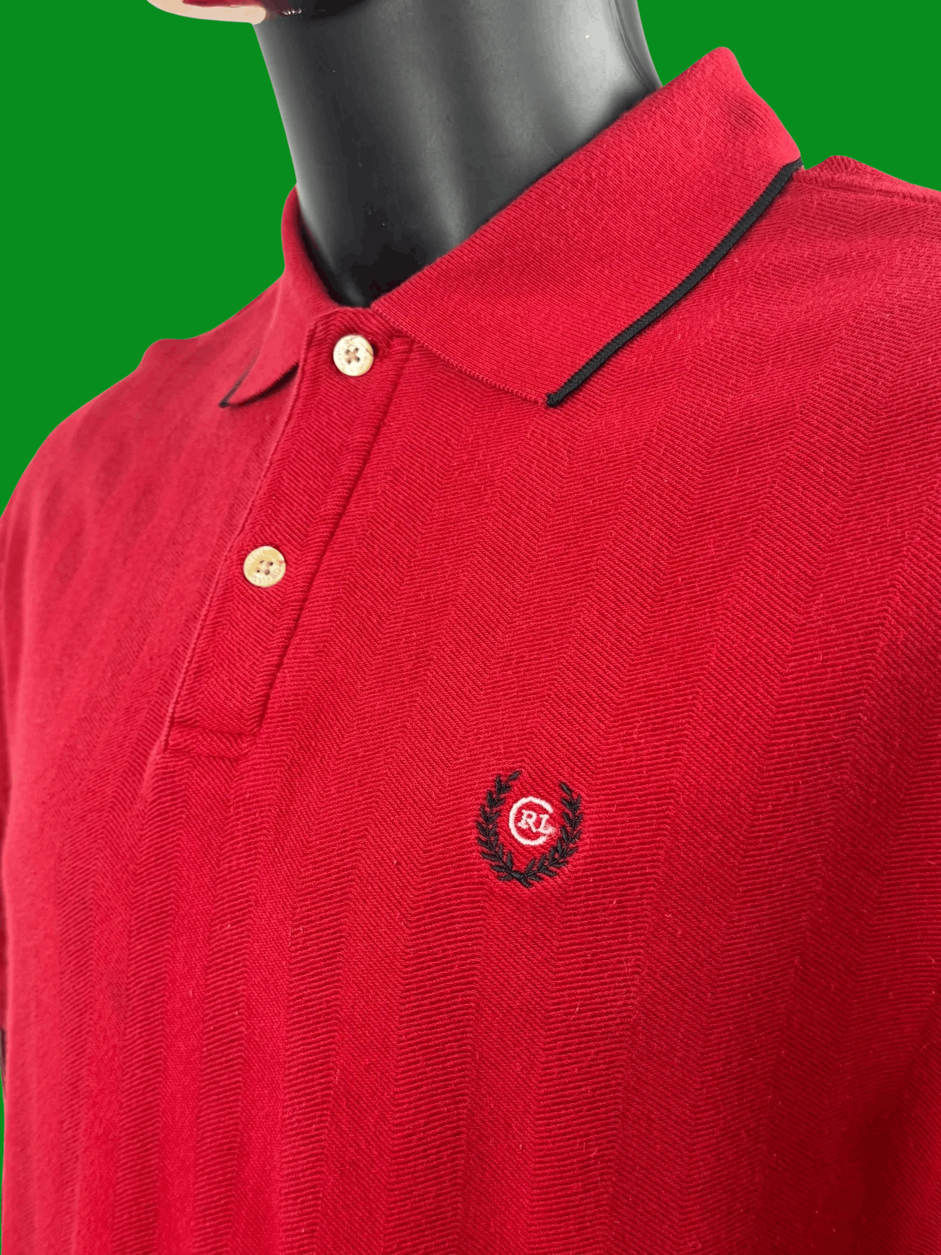 Polo Ralph Lauren VTG Chaps Ralph Lauren Red Crest Logo Polo Shirt Dark Trim Size US S / EU 44-46 / 1 - 3 Thumbnail