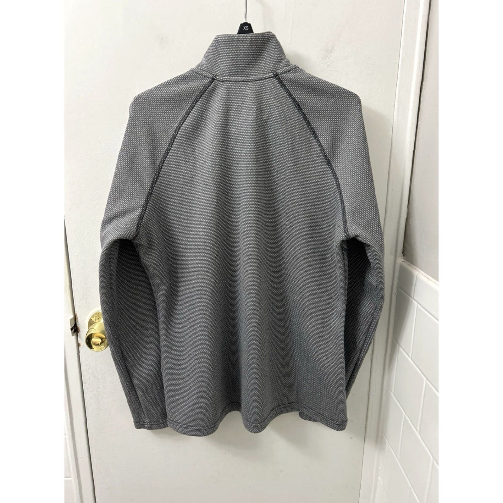 Adidas Adidas Golf Pullover 1/4 Zip Womens L Gray Textured Waffle | Long Sleeve Shirt Jacket Sweatshirt Activewear Golf Mens Womens Size L / US 10 / IT 46 - 7 Thumbnail