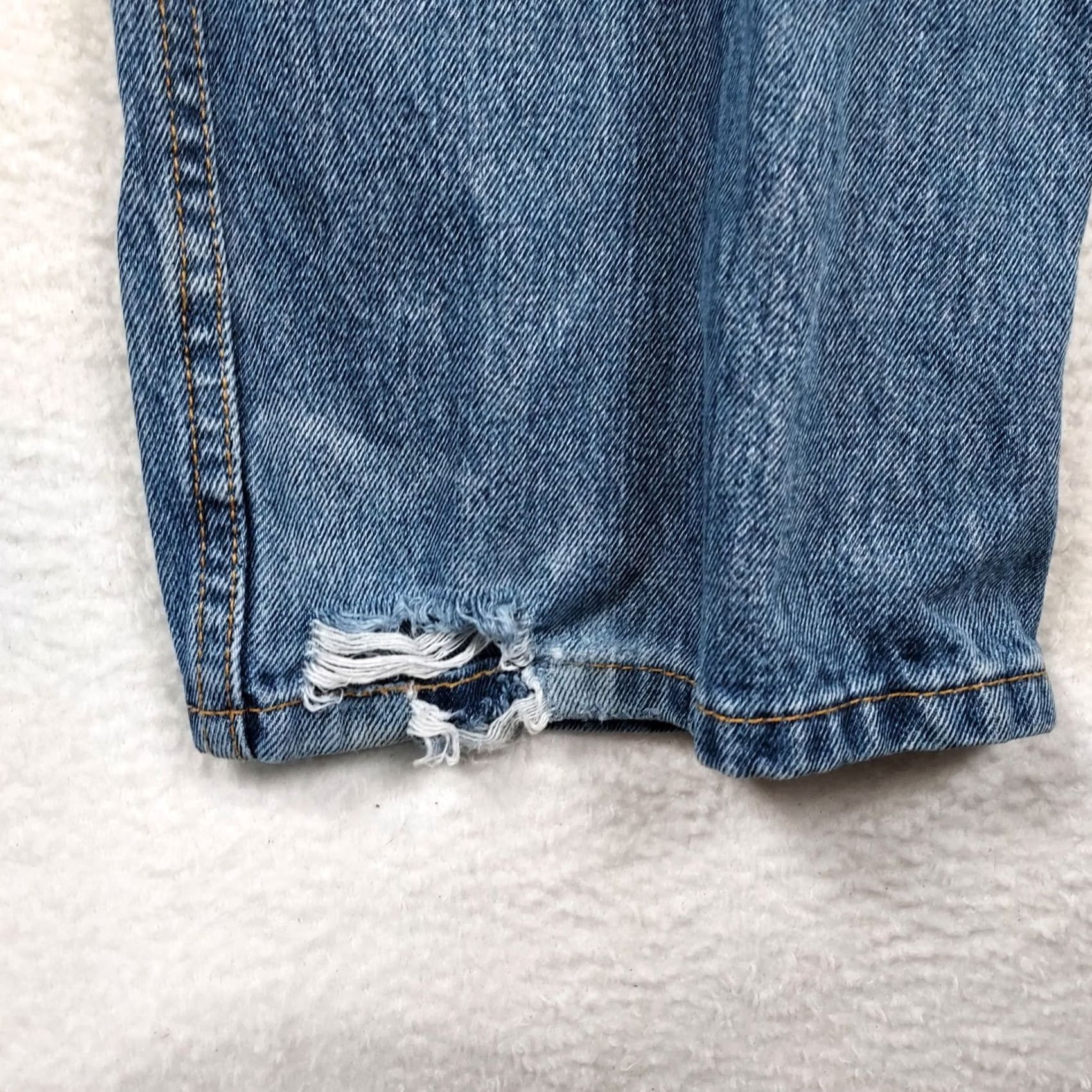 Levi's Levi's 505 Jeans Mens 44x34 Light Wash Straight Regular Fit Denim Pants Size US 44 / EU 60 - 4 Thumbnail