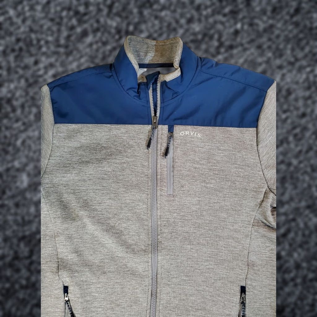 Orvis Orvis Signature Full Zip Bonded Soft Shell Jacket L Blue/Gray Mens Size US L / EU 52-54 / 3 - 1 Thumbnail