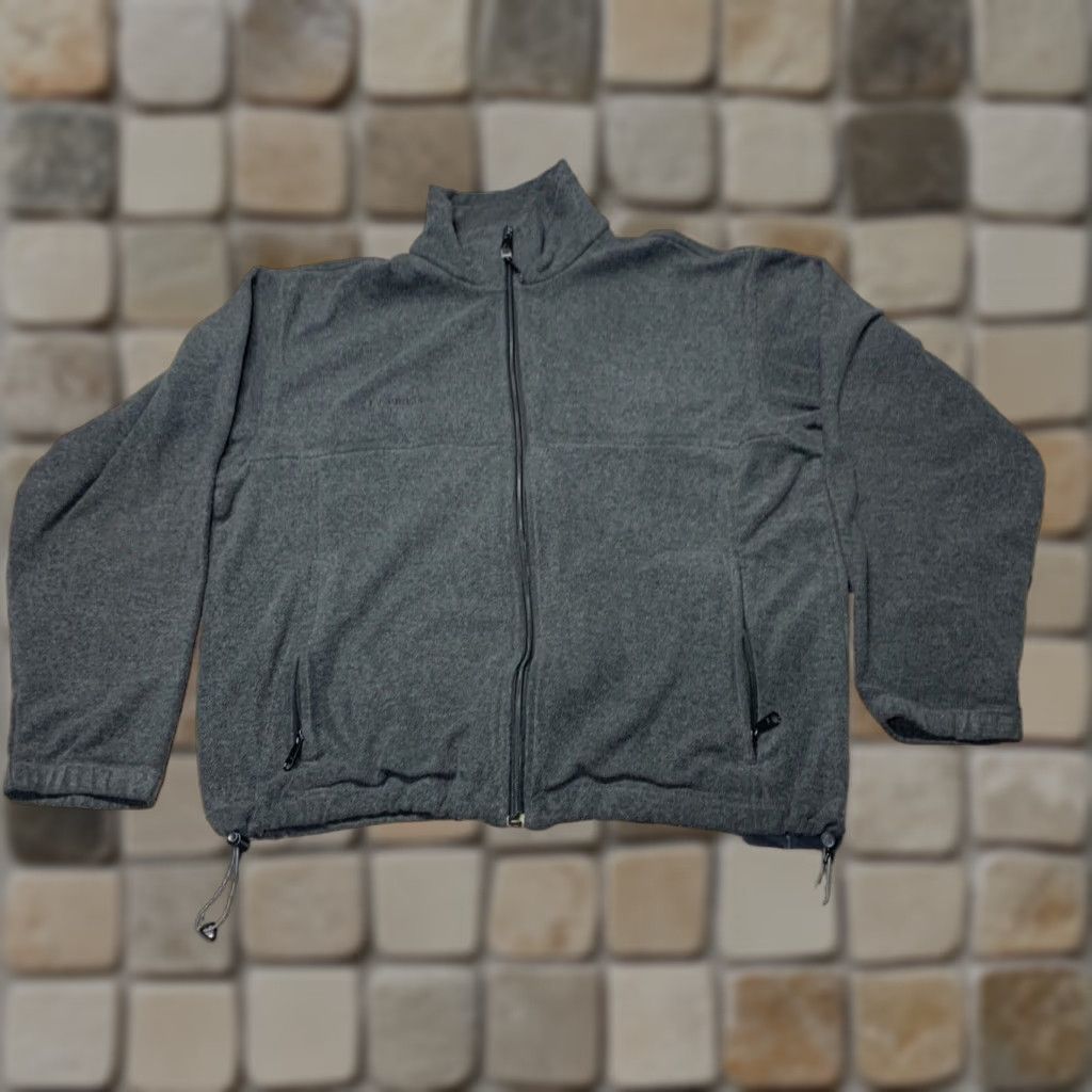 Vintage Columbia Fleece Mens Jacket Gray Large Zip Up Long Sleeve Athletic Drawstring Mens Jacket Size US L / EU 52-54 / 3 - 1 Thumbnail