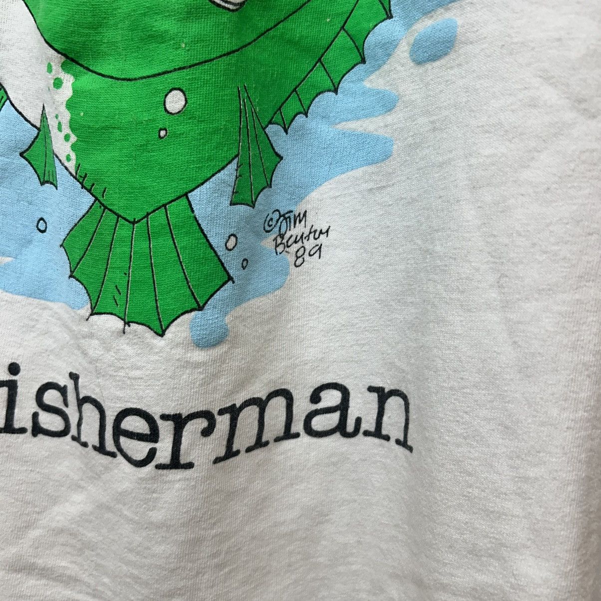 Vintage Vintage 90s Mr Fisherman Fishing Nature Graphic T Shirt Size US XL / EU 56 / 4 - 9 Thumbnail