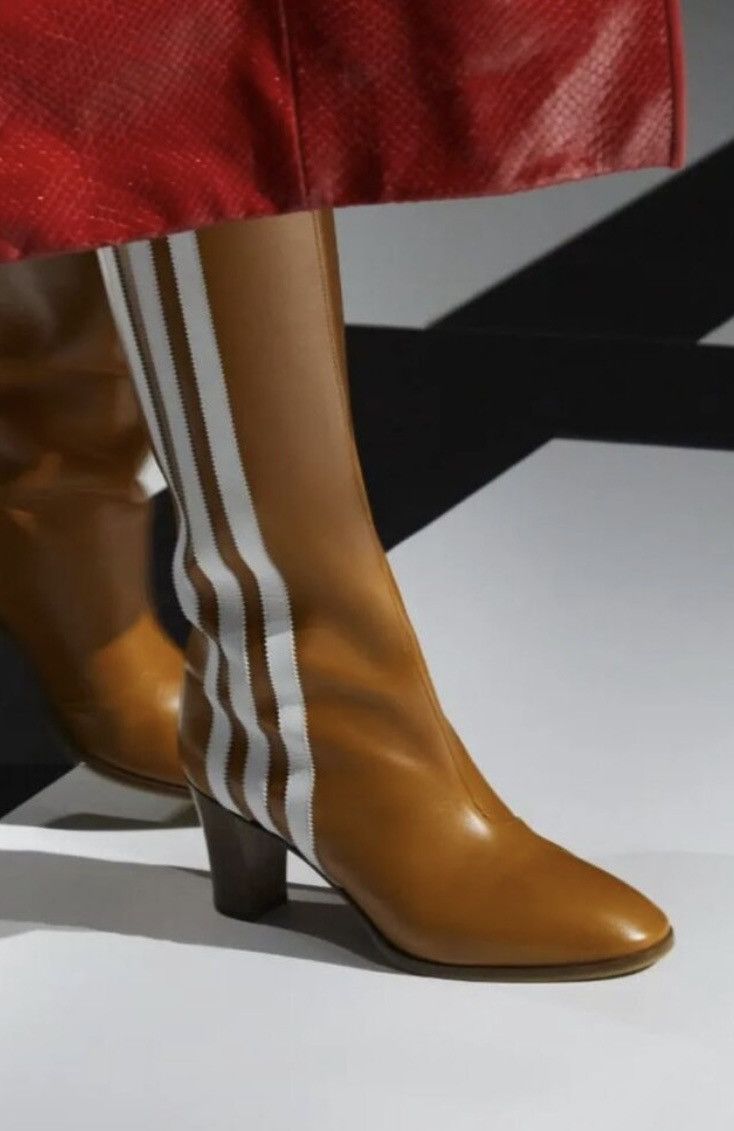 Gucci Gucci x Adidas Knee High Stripe Leather Boots Cognac size 37 Size US 7 / IT 37 - 5 Thumbnail