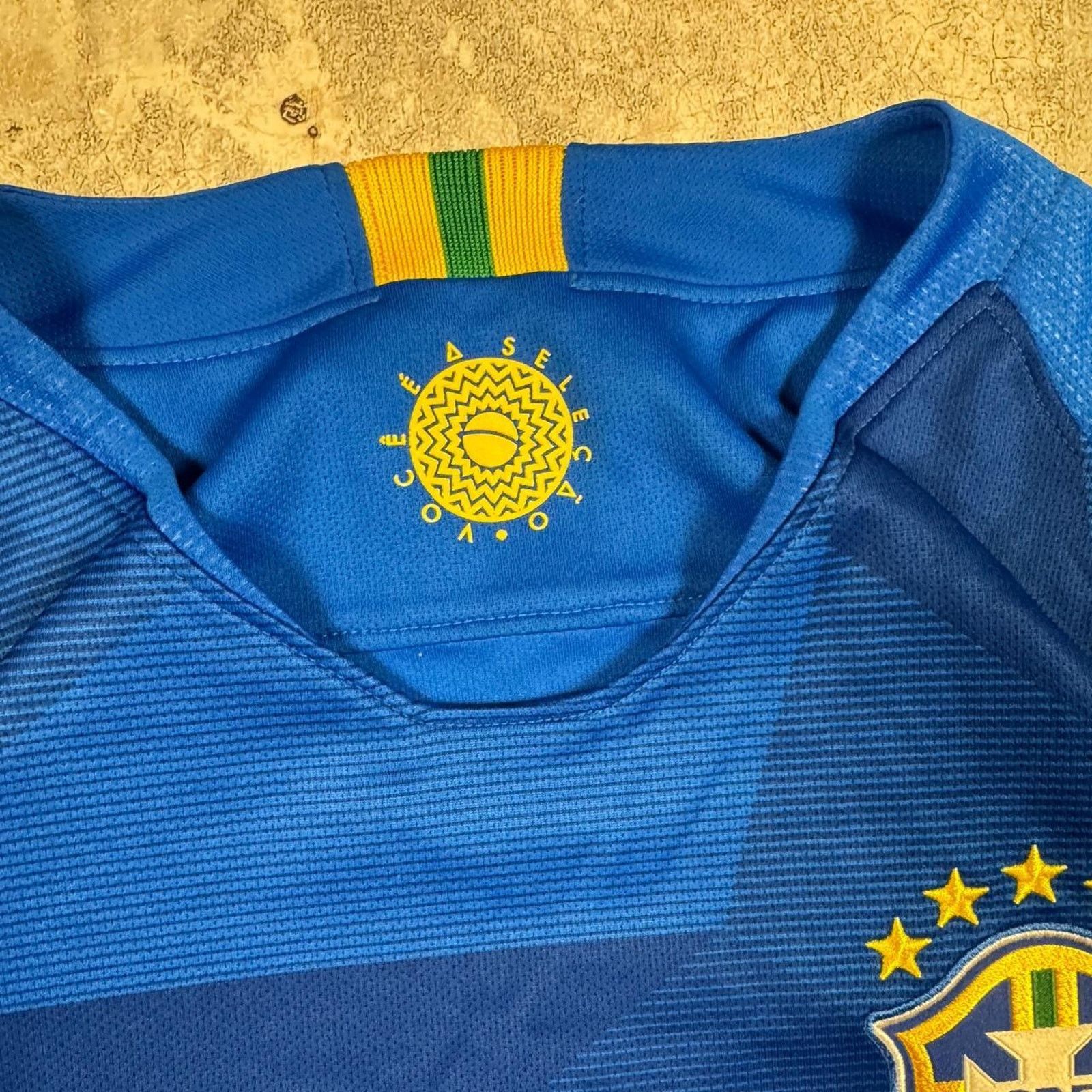 Nike 2018 Blue Nike Brazil Soccer Jersey – Size Medium Size US M / EU 48-50 / 2 - 2 Thumbnail