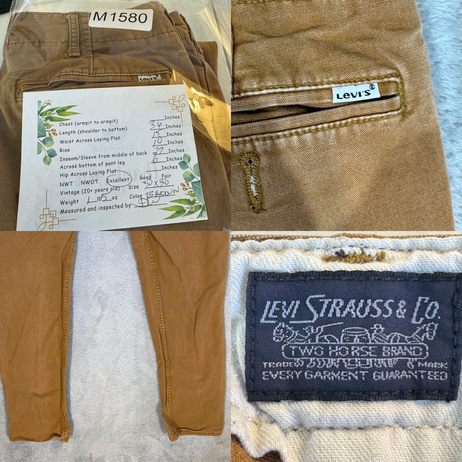Levi's Levi’s 559 Jeans Men’s 38x30 Blue Denim Relaxed Fit Straight Leg Size US 38 / EU 54 - 8 Thumbnail