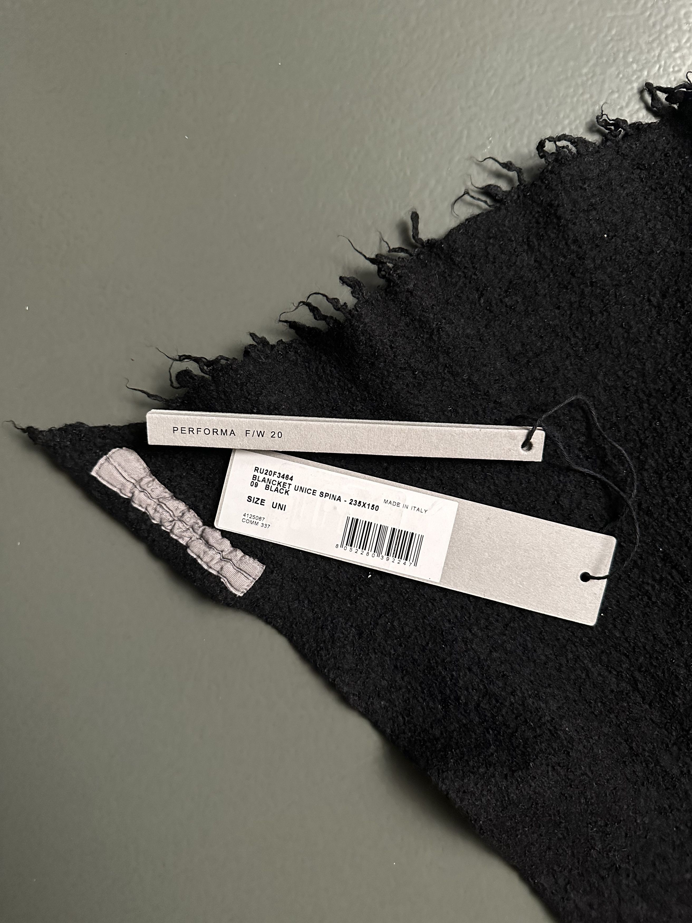 Rick Owens BLANCKET UNICE SPINA scarf Size ONE SIZE - 3 Thumbnail