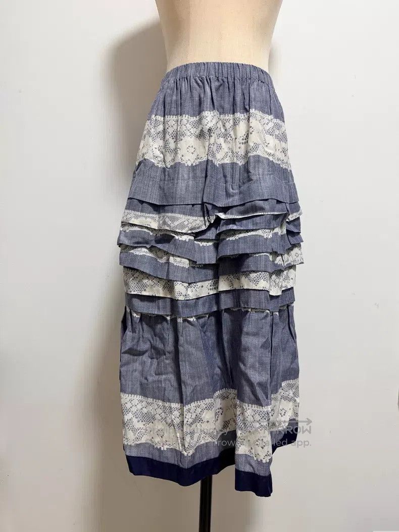 Comme des Garcons Comme Des Garcons size F Blue Layered Skirt Size 31" - 2 Thumbnail