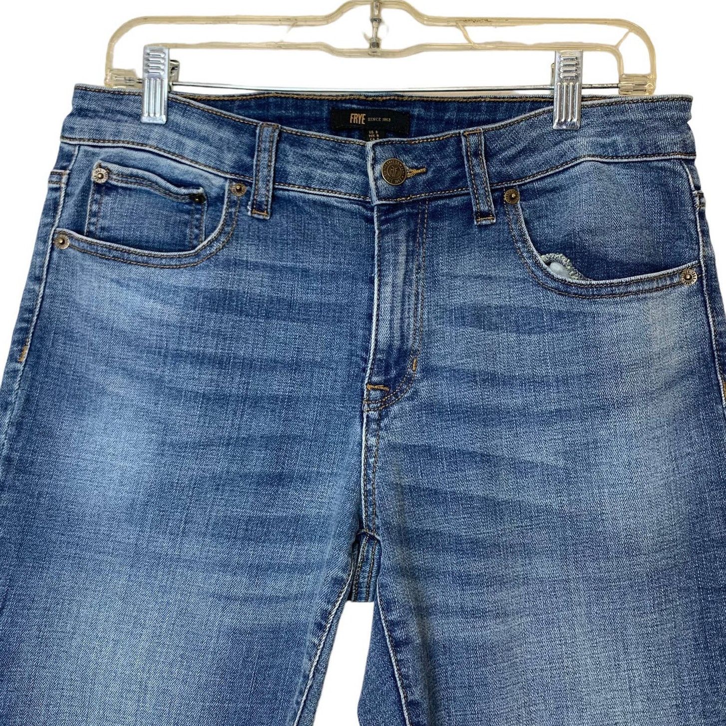 Frye FRYE Jeans Cropped Ankle Raw Hem SZ 8 Size 30" / US 8 / IT 44 - 2 Thumbnail