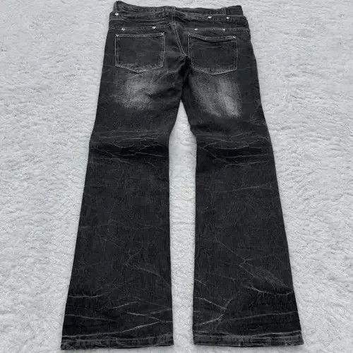 VIBE Y2K Washed Flared Double Waisted Lace Up Jean Size US 38 / EU 54 - 4 Thumbnail