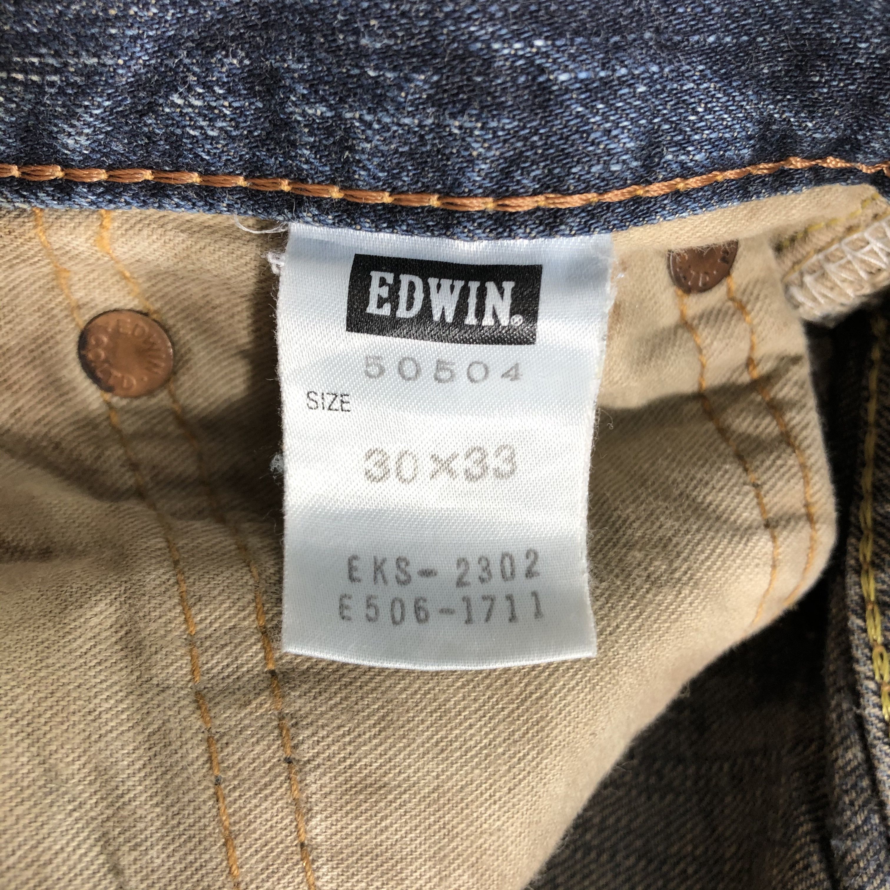 Edwin Vintage 90s Edwin 505 Selvedge Jeans-JM3598 Size US 34 / EU 50 - 10 Thumbnail