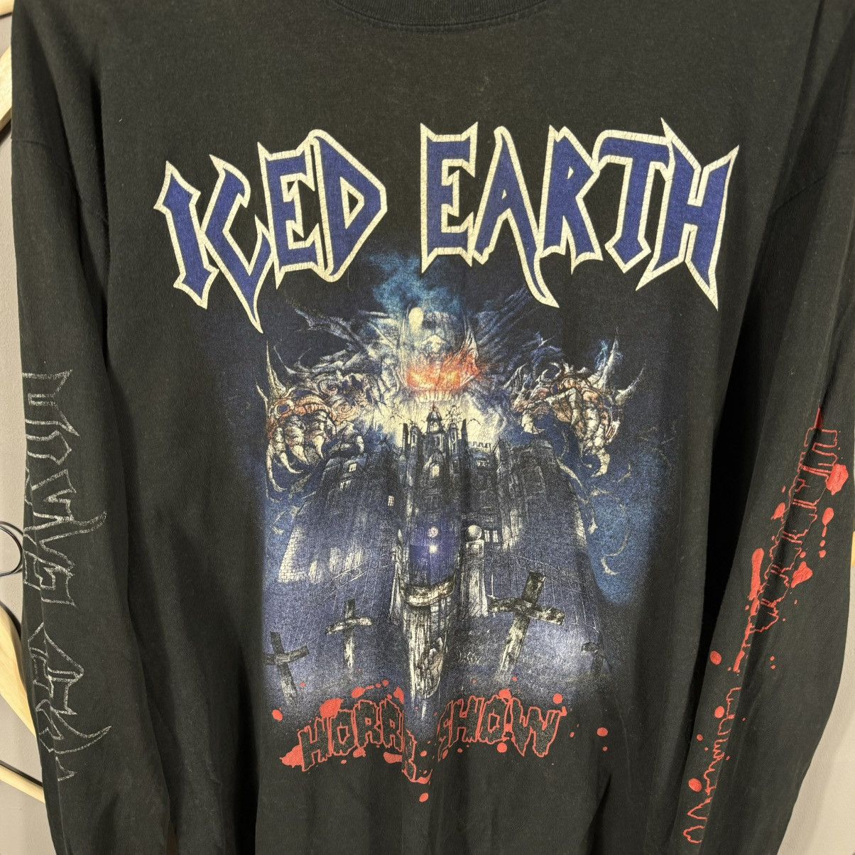 Band Tees Vintage 2002 Iced Earth Horror Show Tour Long Sleeve T-shirt Size US XL / EU 56 / 4 - 6 Thumbnail