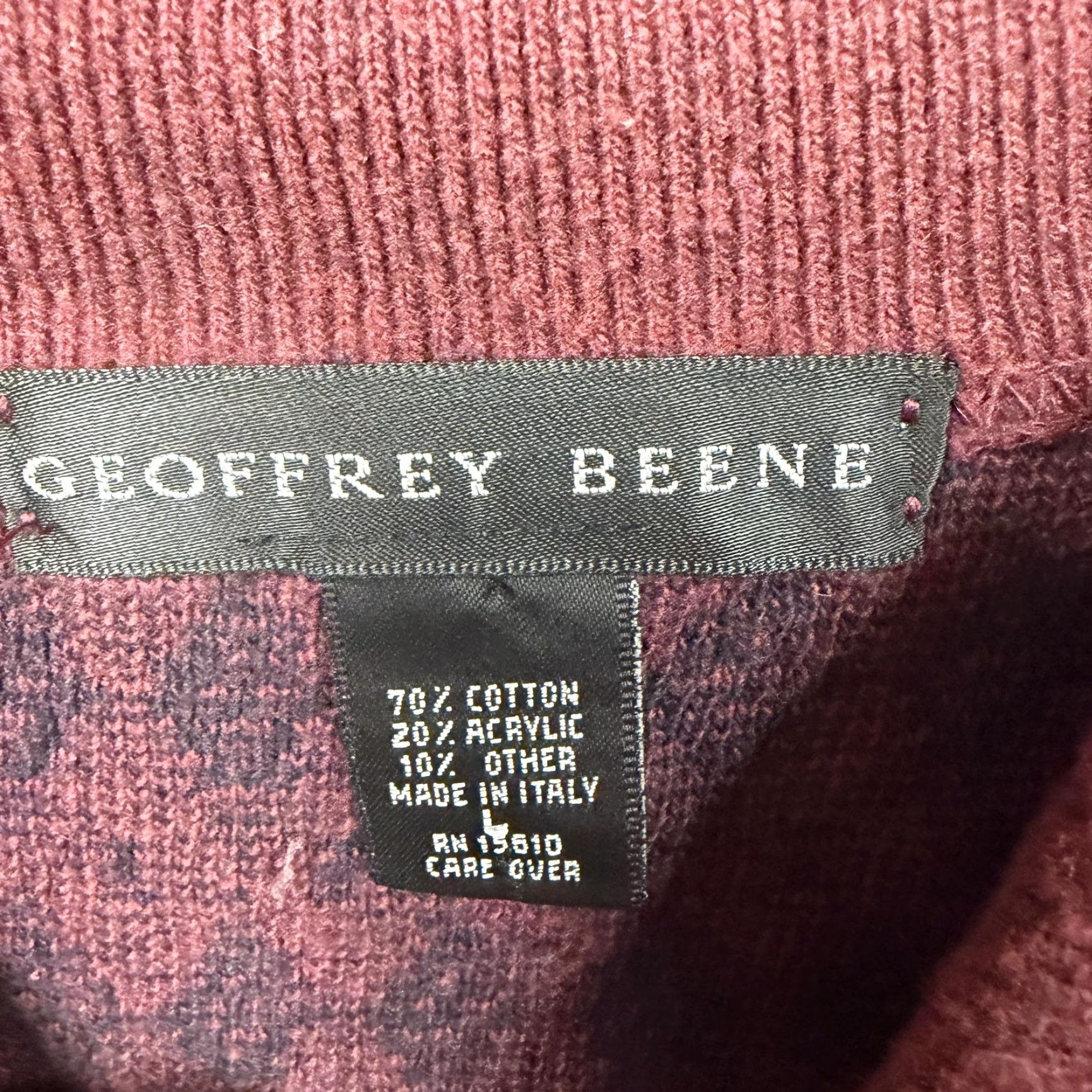 Geoffrey Beene VINTAGE Geoffrey Beene Sweater Mens L Red Argyle Dark Academia Italy Made Size US L / EU 52-54 / 3 - 5 Thumbnail