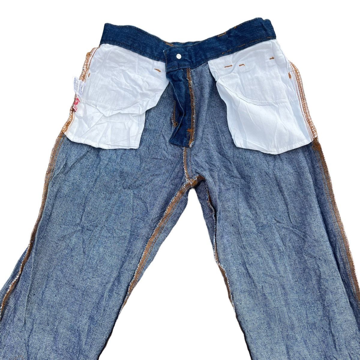 Kapital 🇯🇵 FTS PATCHWORK FLARE DENIM PANTS Size 28" / US 6 / IT 42 - 15 Thumbnail