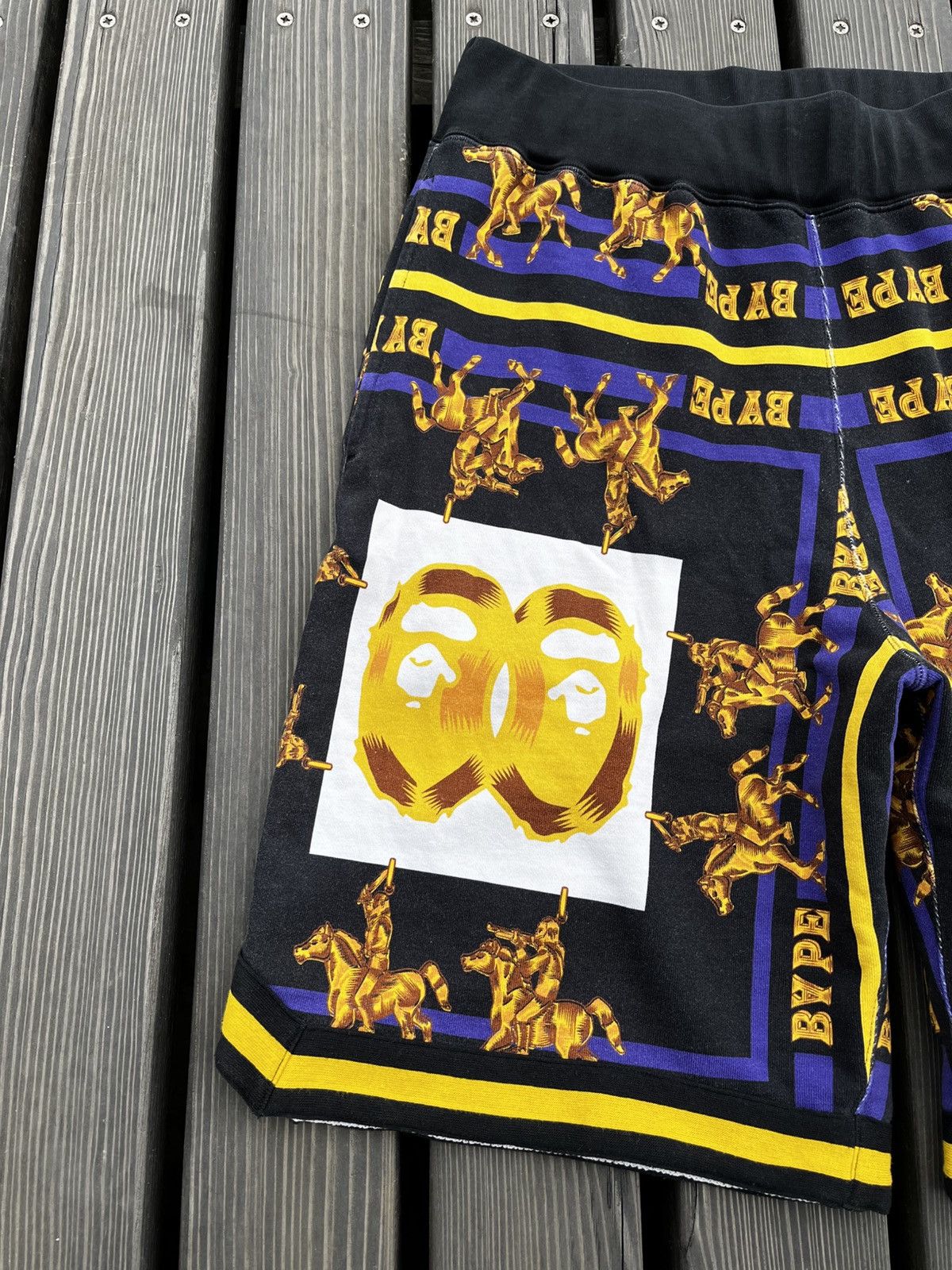 Bape RARE🔥Bape Double Ape Head Sweat Shorts A Batching Ape Y2K Size US 32 / EU 48 - 3 Thumbnail