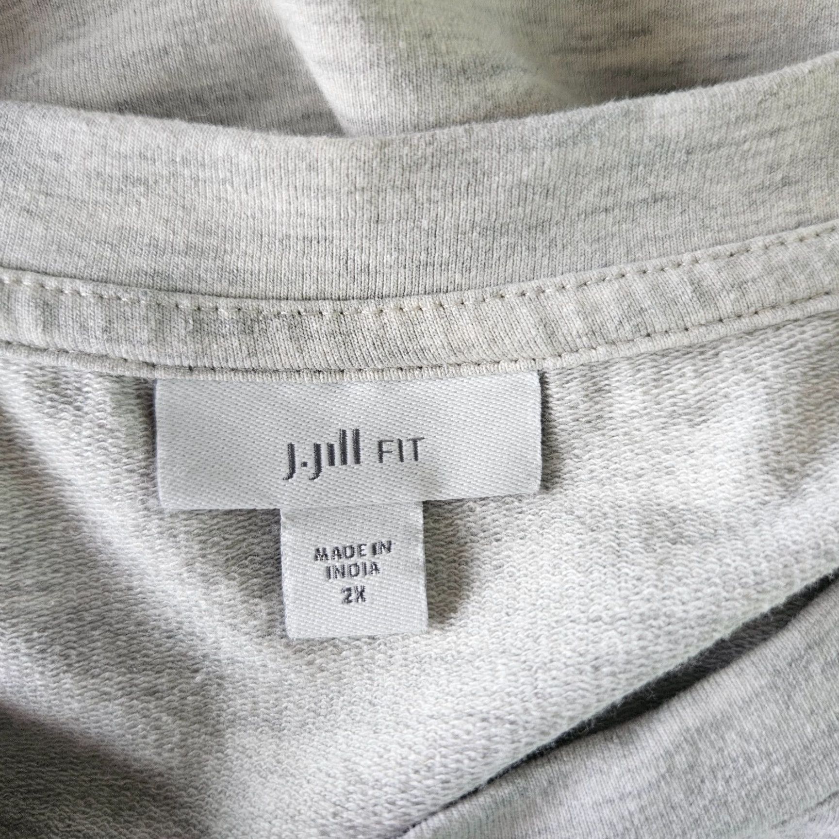 J. Jill J Jill Fit Womens Top 2X Gray Cotton Blend Short Sleeve Shirt Mens Womens Girls Size XXL / US 16-18 / IT 52-54 - 5 Thumbnail