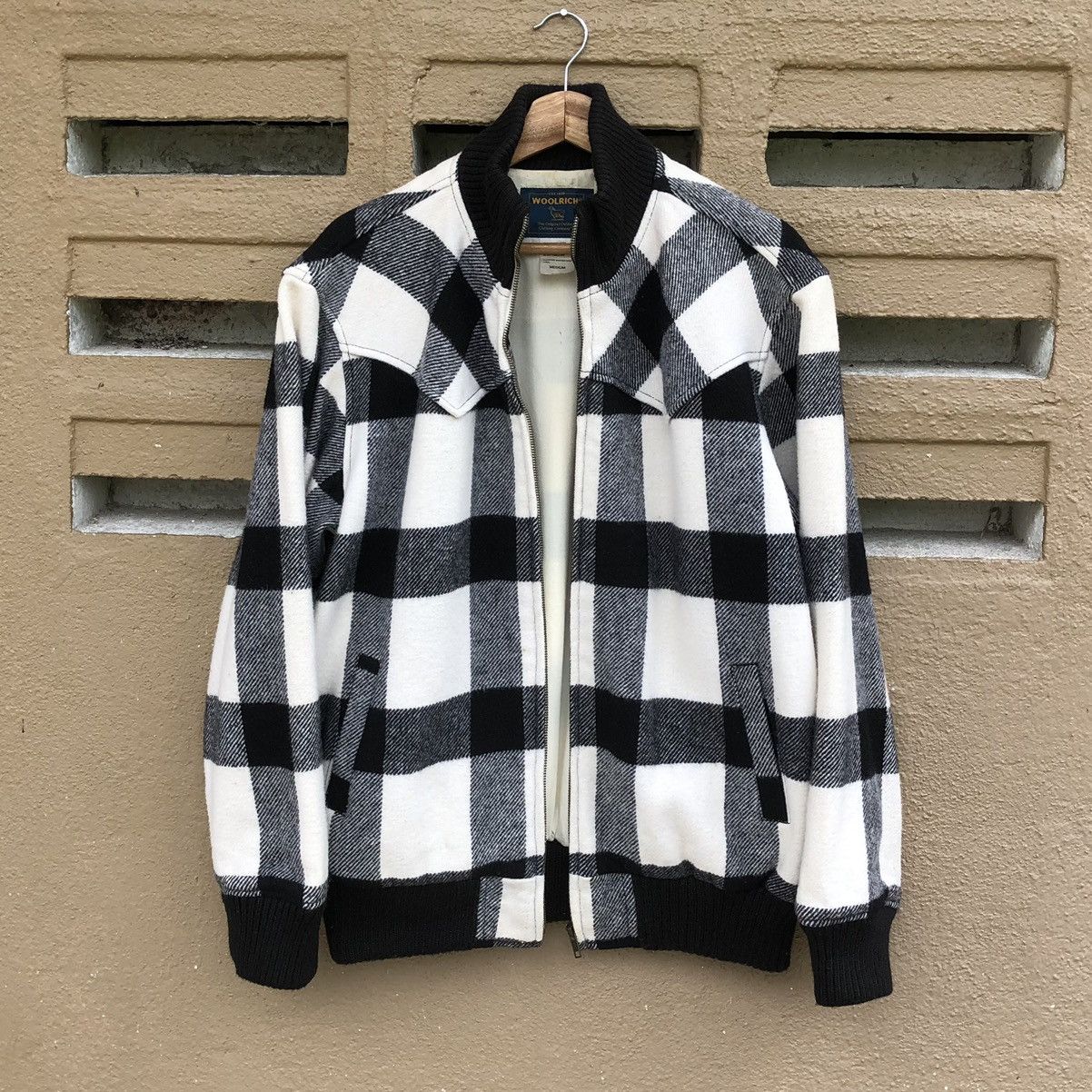 Woolrich Woolen Mills Vintage Woolrich Checkered Wool Bomber Jacket Size US M / EU 48-50 / 2 - 11 Thumbnail