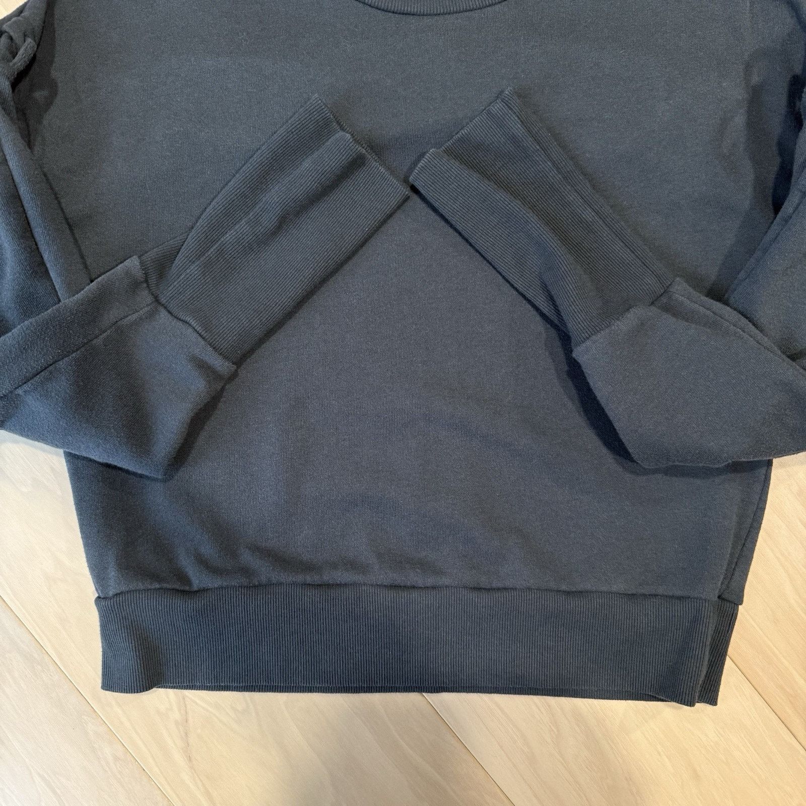Alo Alo Yoga Hook Up Crew Women's M Dark Gray Athleisure Fleece Size M / US 6-8 / IT 42-44 - 5 Thumbnail