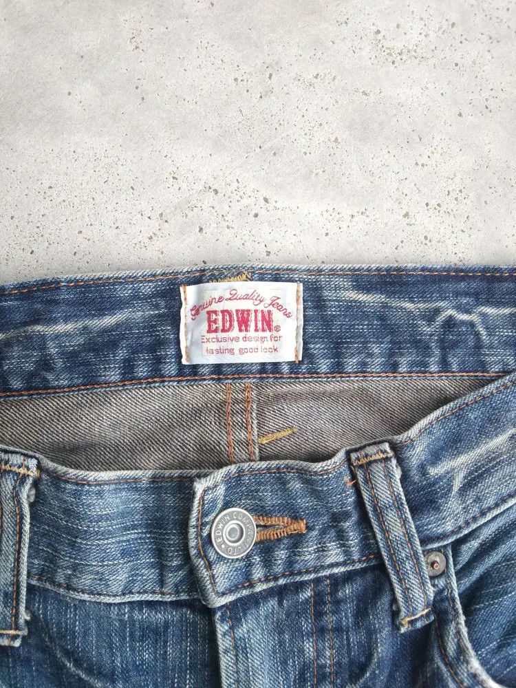 Edwin Vintage Japanese Brand Edwin Distressed Jeans 34x32 Size US 34 / EU 50 - 9 Thumbnail