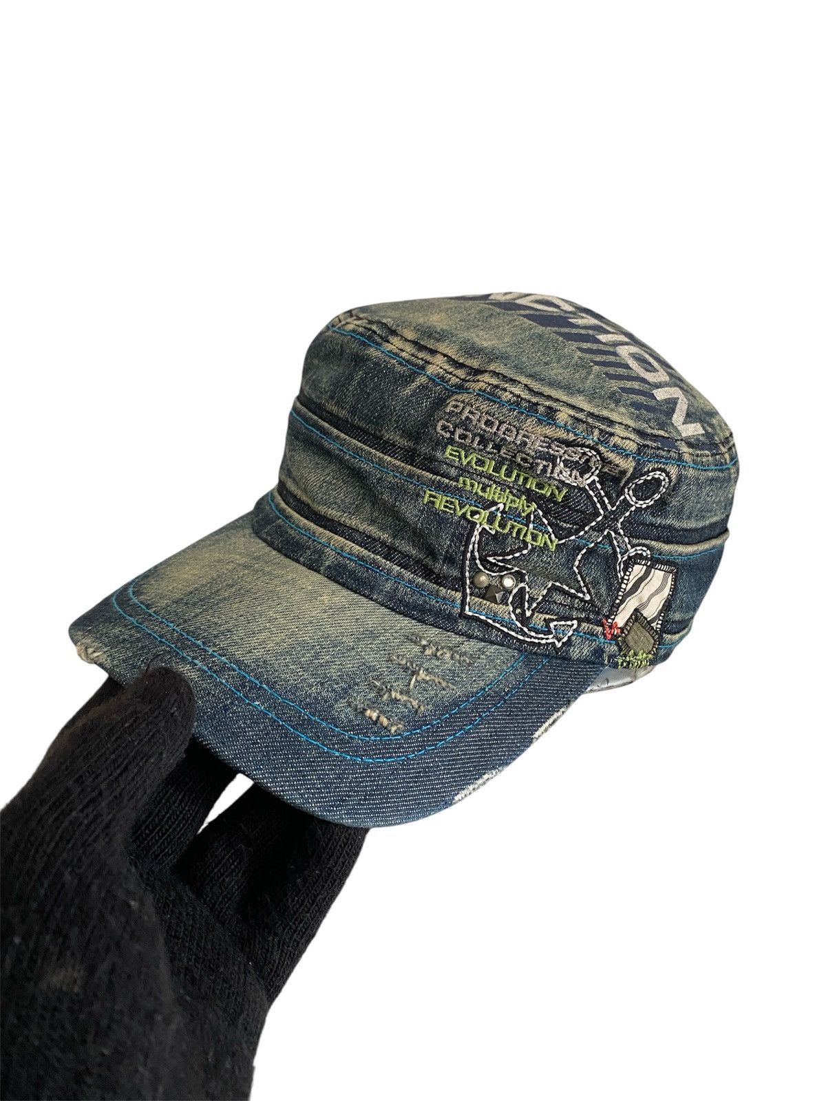 If Six Was Nine EXR Function Distressed Avant Garde Patrol Cap Size ONE SIZE - 1 Thumbnail