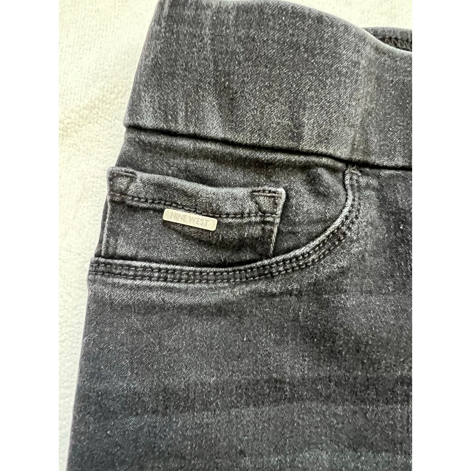 Nine West Nine West Heidi Pull On Straight Black Jeans Size 14 Size 36" / US 14 / IT 50 - 2 Thumbnail