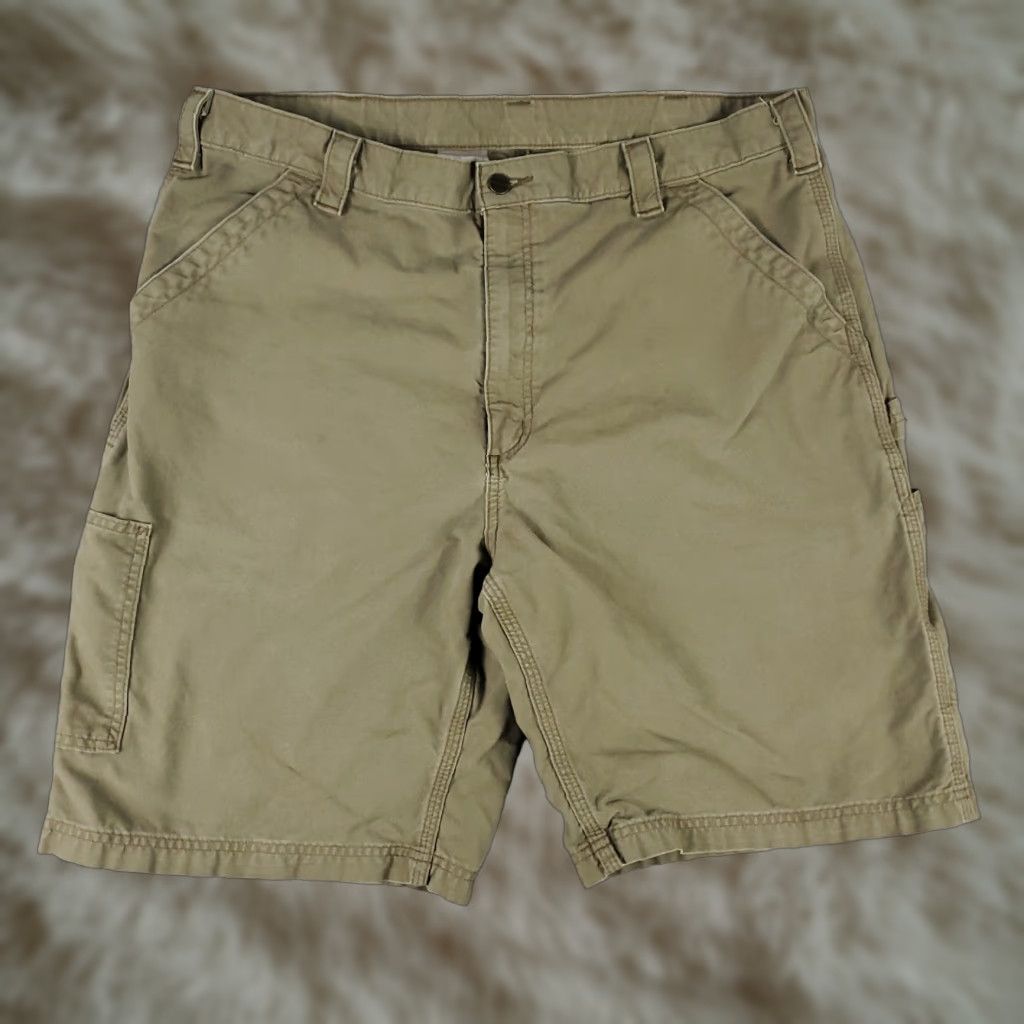 Carhartt Carhartt Beige Canvas Carpenter Shorts Mens Size 40 Regular Fit 5-Pocket Workwear Size US 40 / EU 56 - 1 Thumbnail