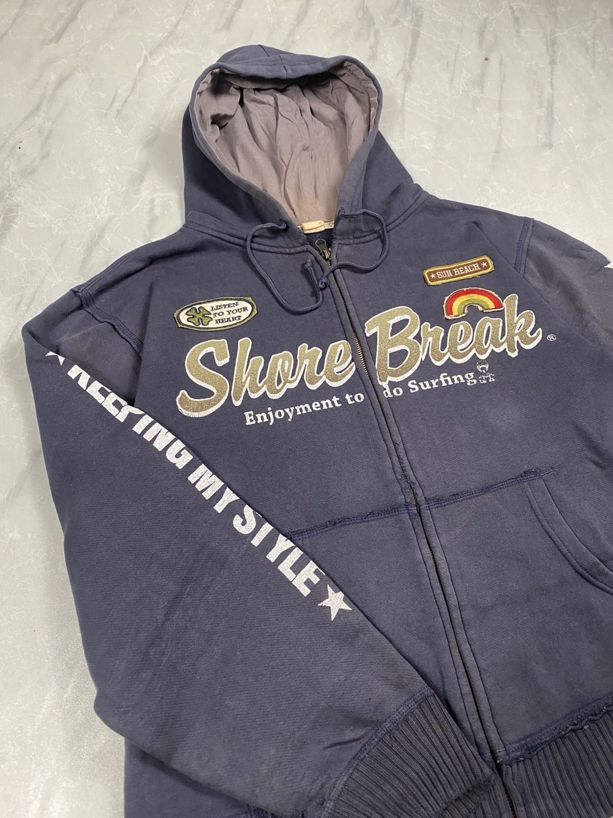Japanese Brand Vintage y2k Shore Break Japanese Surf Distressed Pullover Size US M / EU 48-50 / 2 - 5 Thumbnail