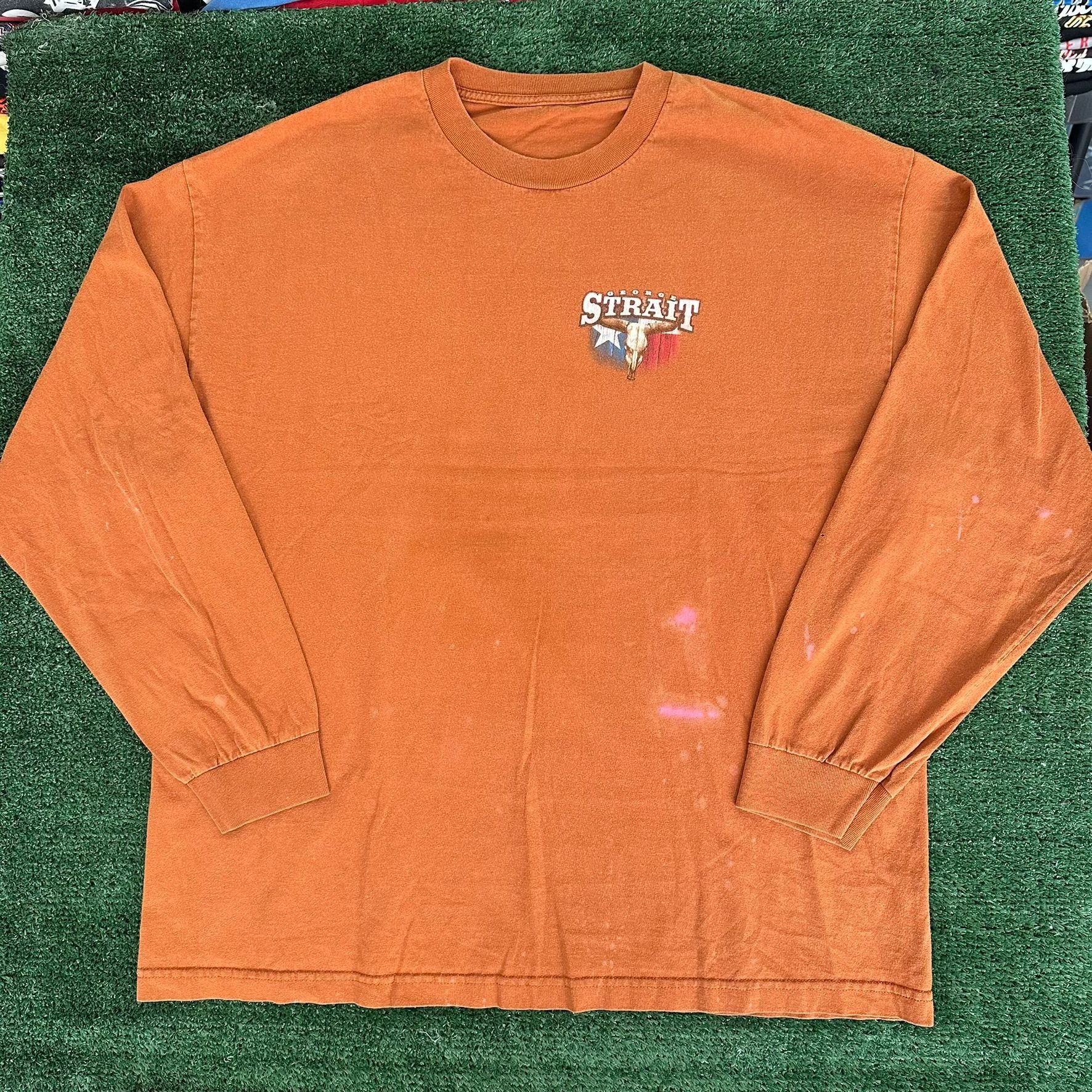 Vintage Vintage Y2K George Strait Texas T-Shirt Long Sleeve Orange X Size US XL / EU 56 / 4 - 3 Thumbnail