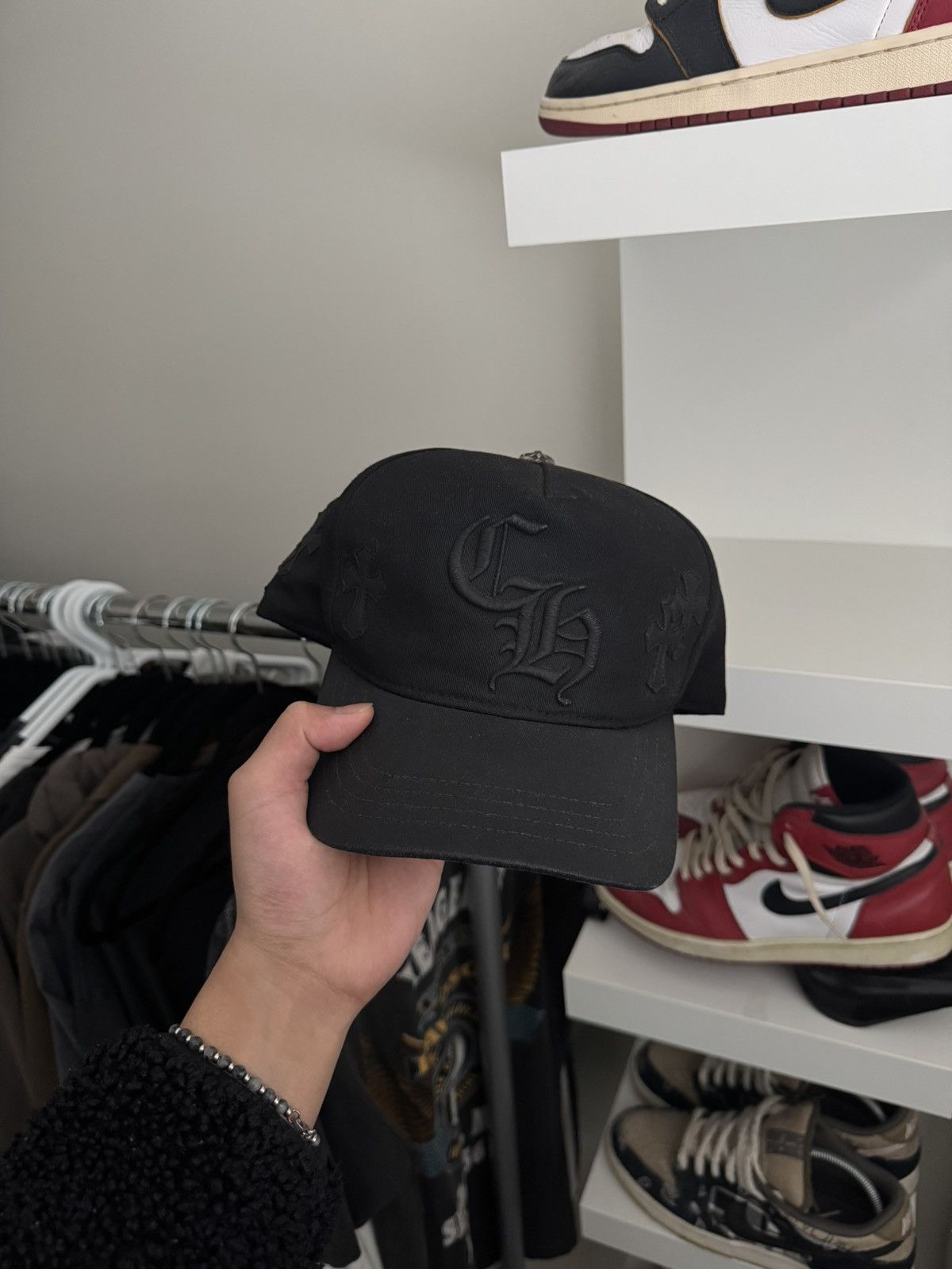 Chrome Hearts Chrome Hearts 5 panel baseball hat with flooded crosses Size ONE SIZE - 5 Thumbnail