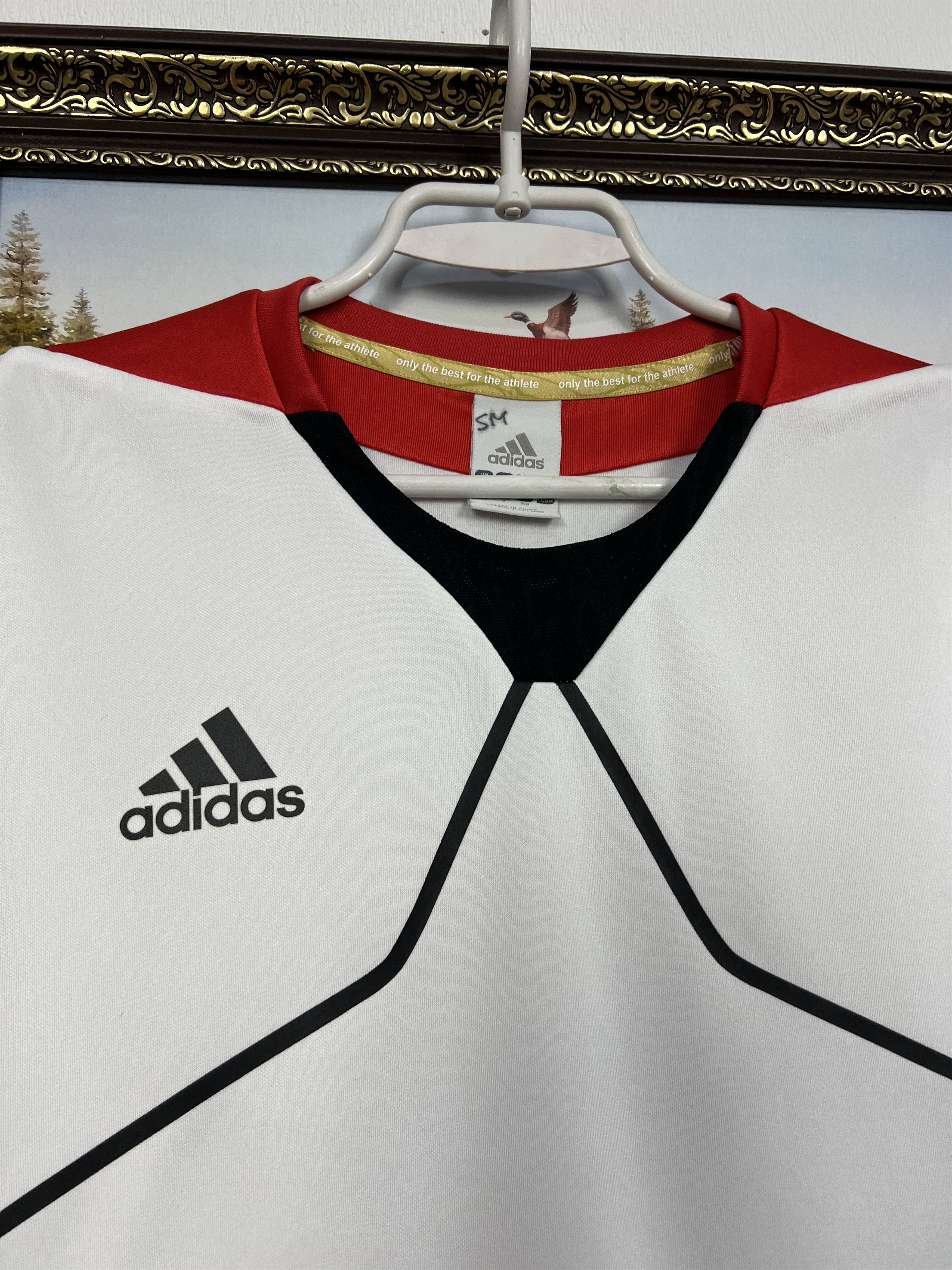Adidas Vintage Germany Deutschland Olympic Shirt Jersey Trikot Size US L / EU 52-54 / 3 - 4 Thumbnail