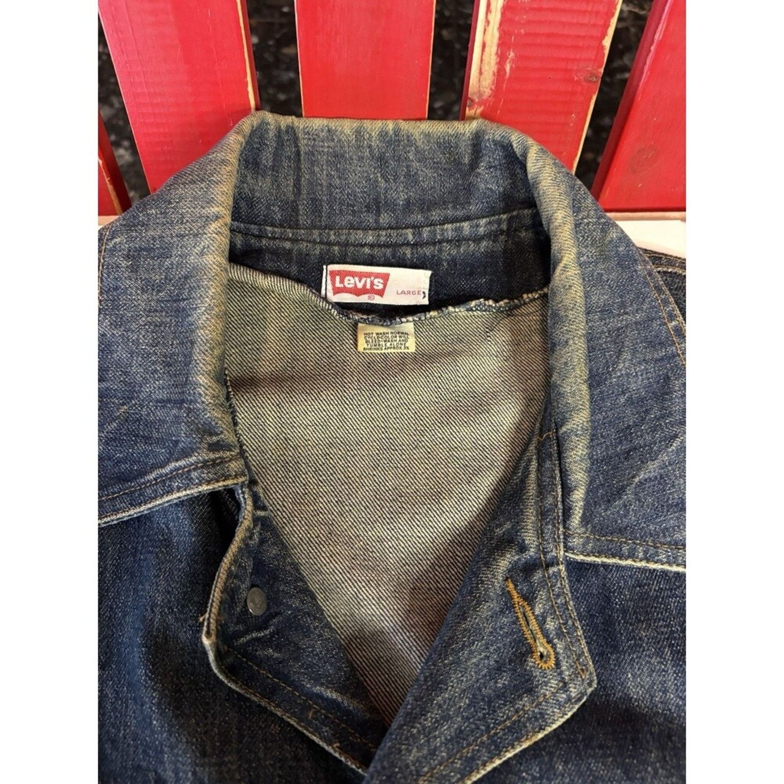 Levi's Vintage 70s Levi’s Orange Tab Denim Chore Bush Jacket Large Size US L / EU 52-54 / 3 - 6 Thumbnail
