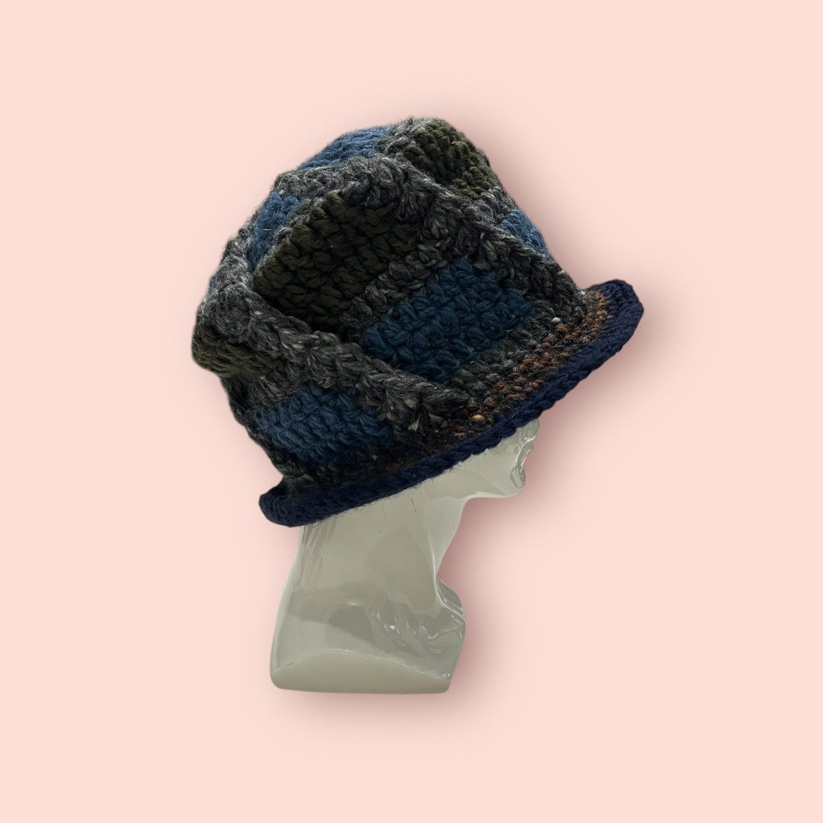 14th Addiction × Japanese Brand × Vintage VINTAGE LIGA FELIZ JAPAN CROCHET KNITTED BUCKET HAT Size ONE SIZE - 8 Thumbnail