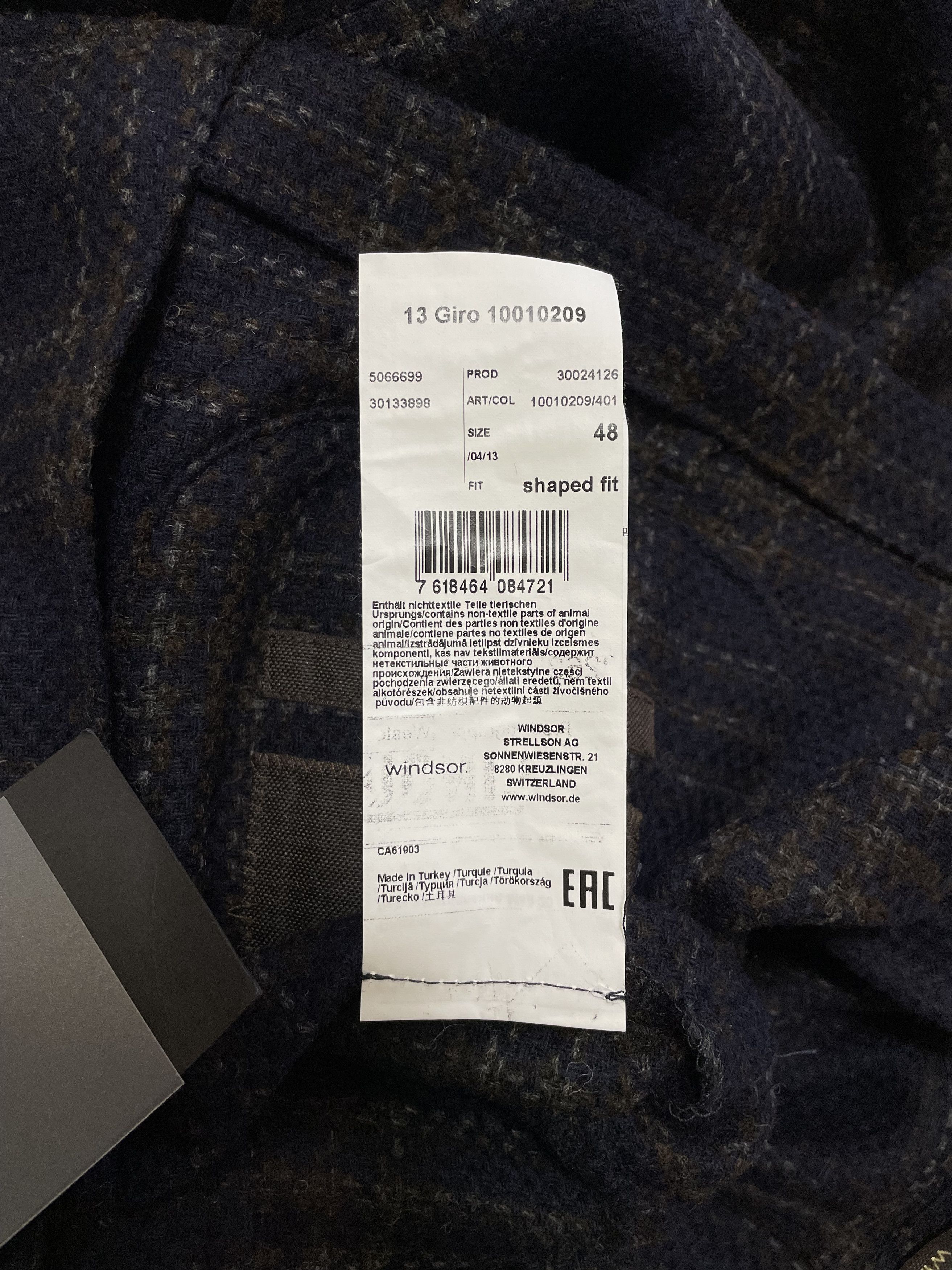 Other Windsor Giro Blazer Jacket Check Plaid Sport Coat Wool EU48 Size 38R - 12 Thumbnail