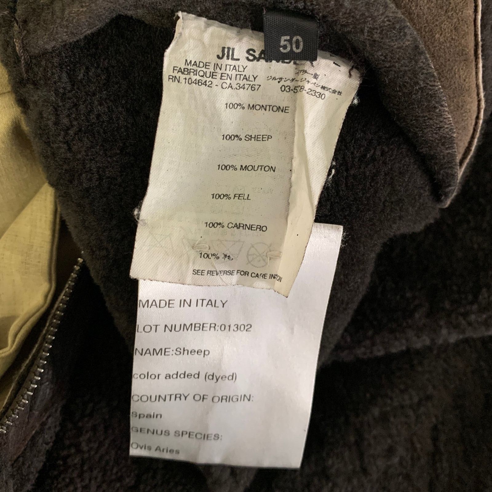 Jil Sander JIL SANDER Size M Beige Brown Cotton Layered Suede Jacket Size US M / EU 48-50 / 2 - 7 Thumbnail