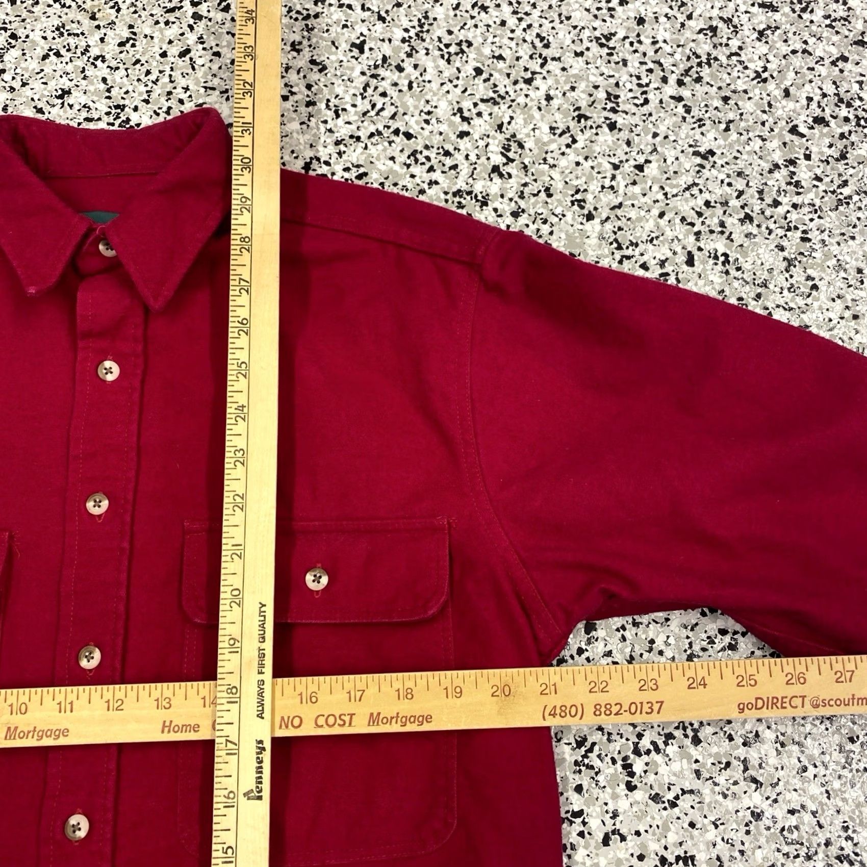 Vintage VINTAGE Gander Mountain Flannel Shirt Mens Chamois Heavyweight 90s Red Medium Shirt Mens Size US M / EU 48-50 / 2 - 2 Thumbnail