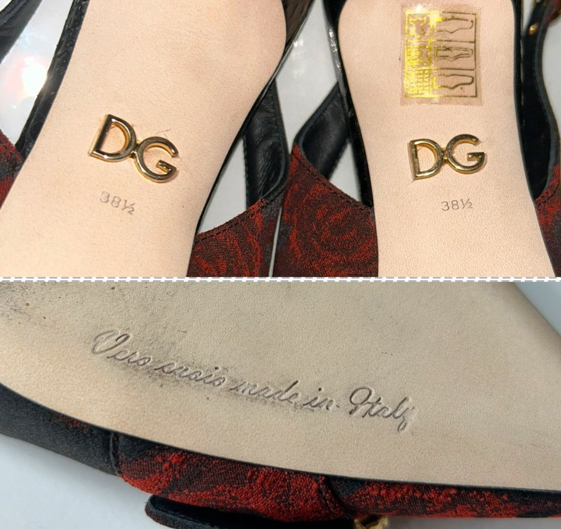 Dolce & Gabbana Lori Jewel Buckle Floral Heels 38.5 (US W8)